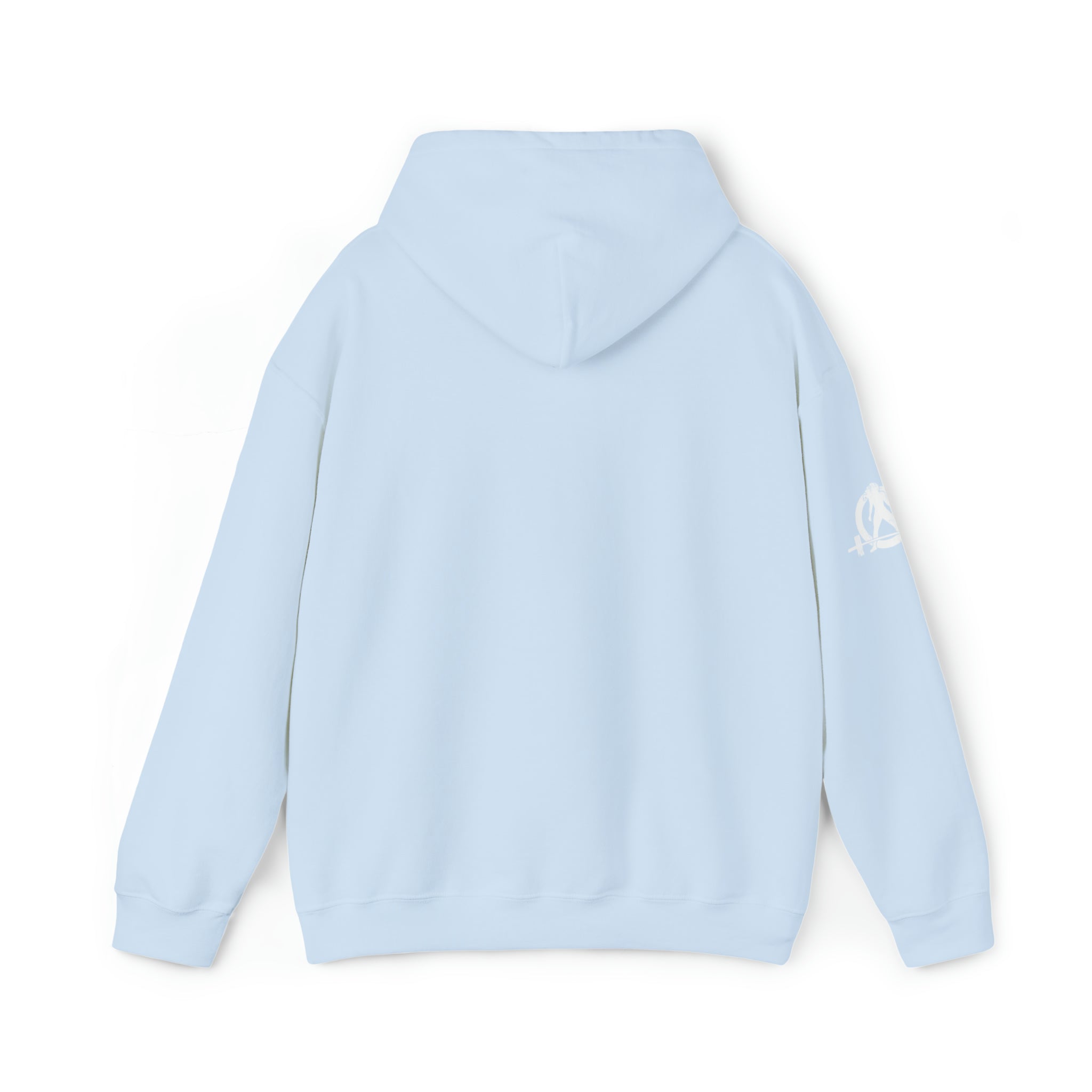 I Could Hip Thrust You - Unisex Heavy Blend Hooded Sweatshirt - White Distressed Logo on Front & Right Sleeve