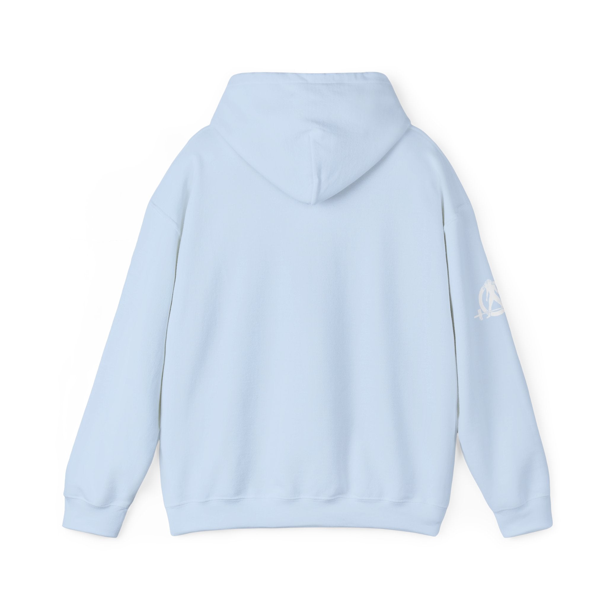 Lift Like.A Girl - Unisex Heavy Blend Hooded Sweatshirt - White Logo on Front & Right Sleeve