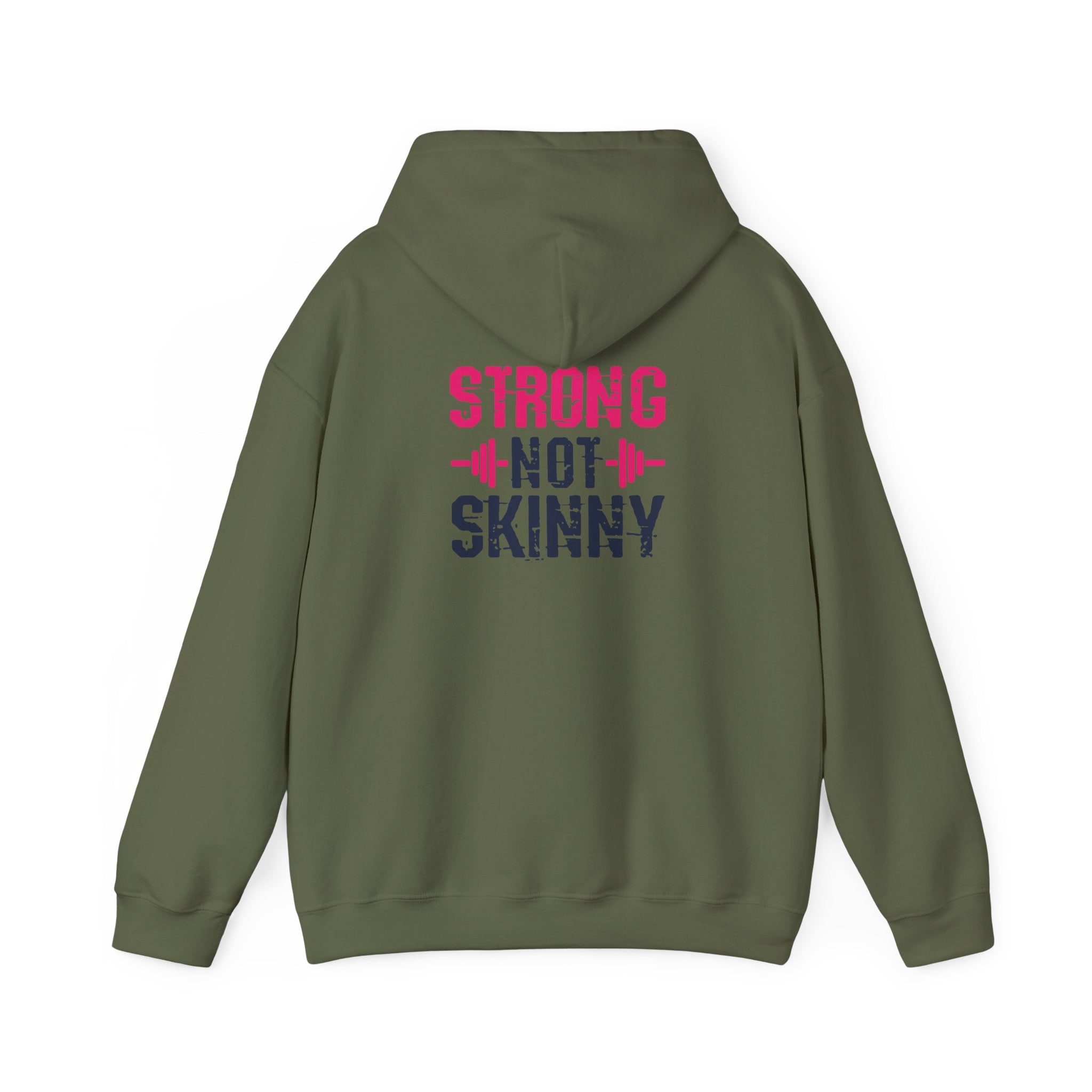 Strong Not Skinny – Unisex Heavy Blend™ Hooded Sweatshirt (Color Distressed Logo)