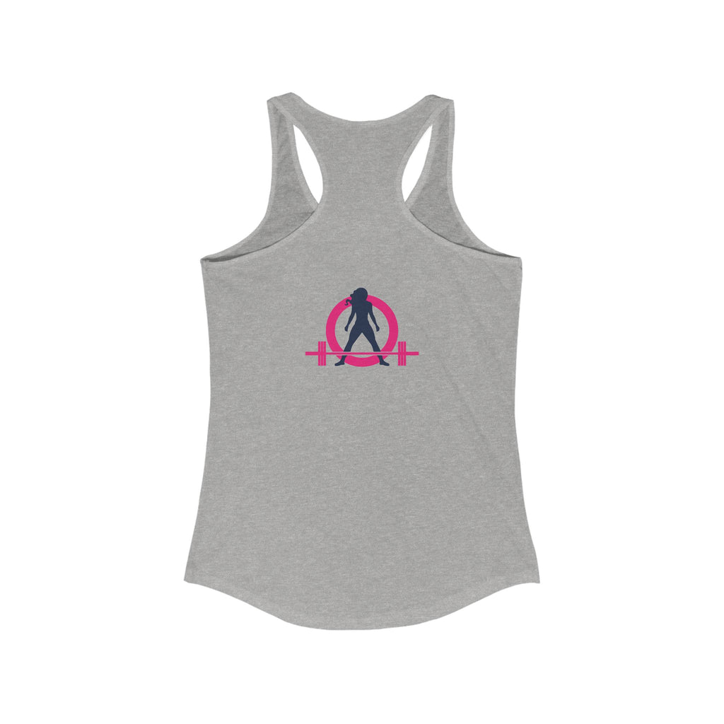 Strong Not Skinny - Color Distressed Logo - Women's Ideal Racerback Tank