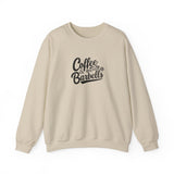 Coffee & Barbells - Unisex Heavy Blend™ Crewneck Sweatshirt - Black Logo on Front