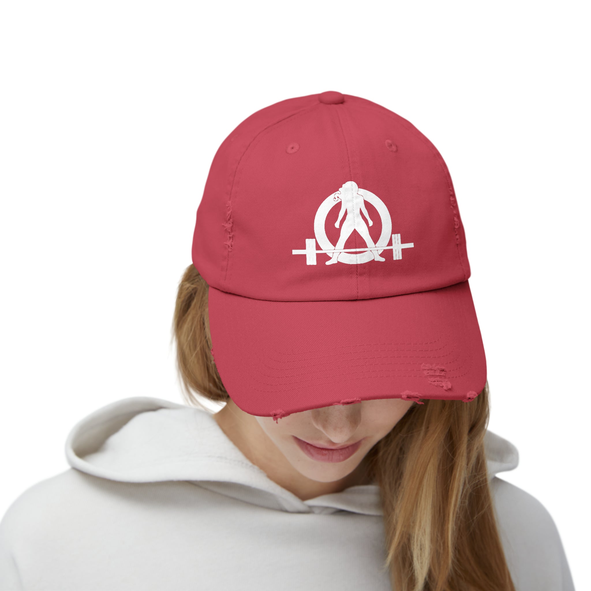 Unisex Distressed Cap - White Distressed Logo