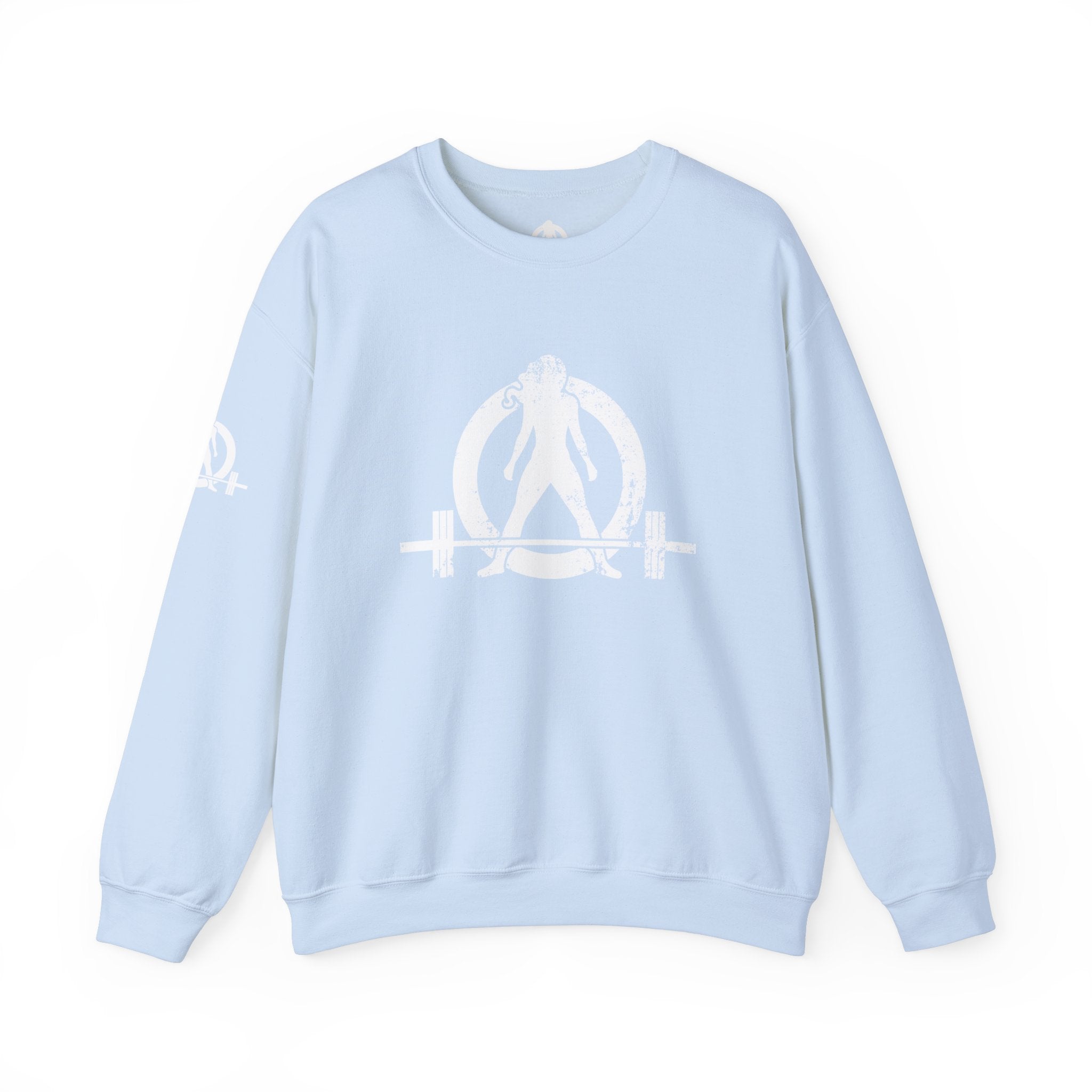 Kick Your Ass - Unisex Heavy Blend™ Crewneck Sweatshirt - Distressed Logo - Plain Back