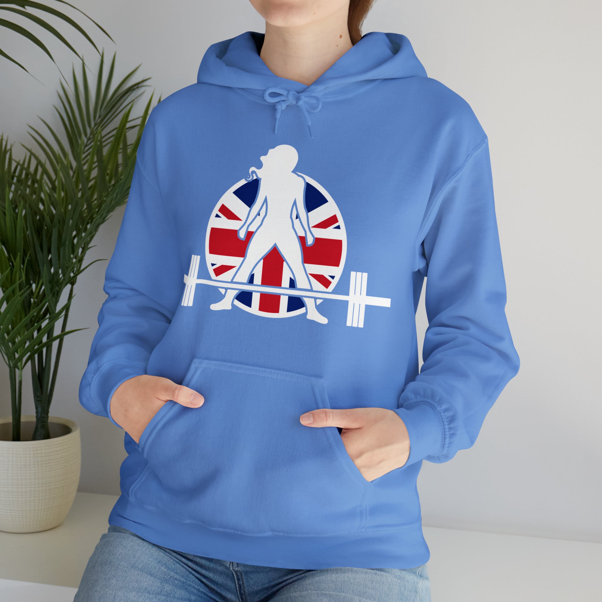 UK Logo - Unisex Heavy Blend Hooded Sweatshirt -  Plain Back