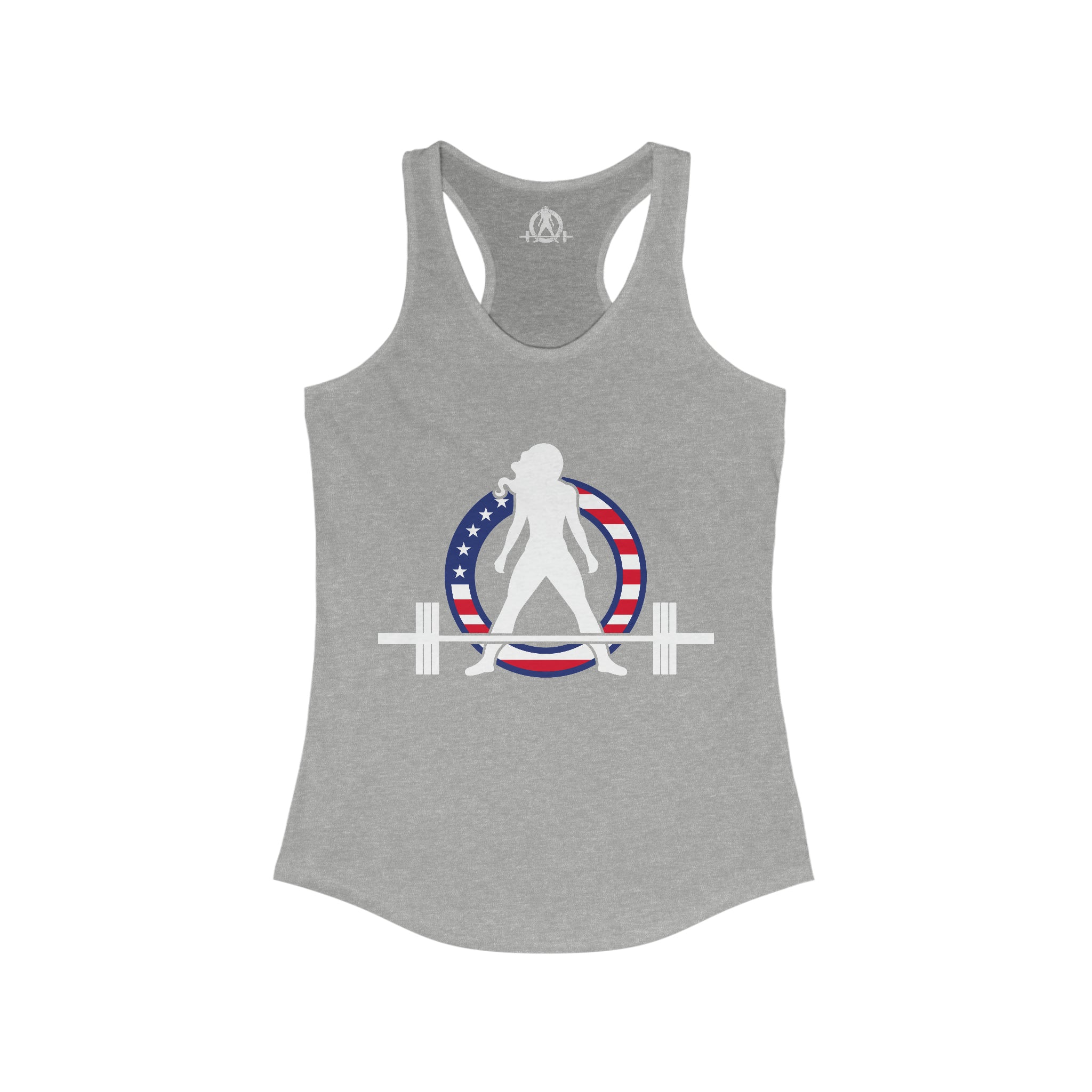 USA Logo - Women's Ideal Racerback Tank - USA Dark Light - Plain Back