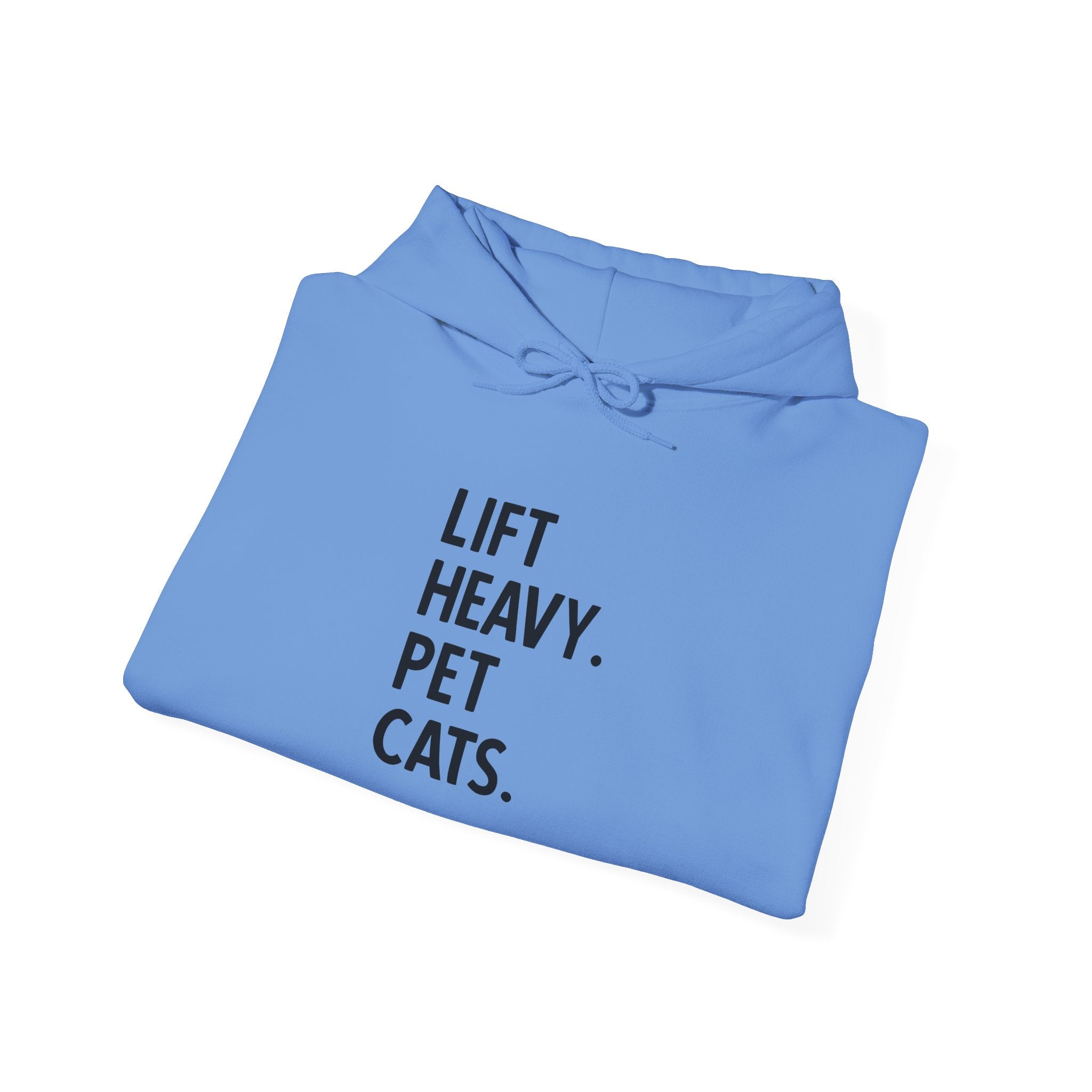 Lift Heavy Pet Cats – Unisex Heavy Blend™ Hooded Sweatshirt (Black Logo) 🏋️‍♂️🐱