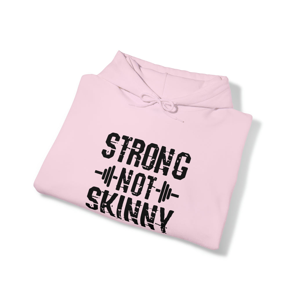 Strong Not Skinny - Unisex Heavy Blend Hooded Sweatshirt - Black Front Logo