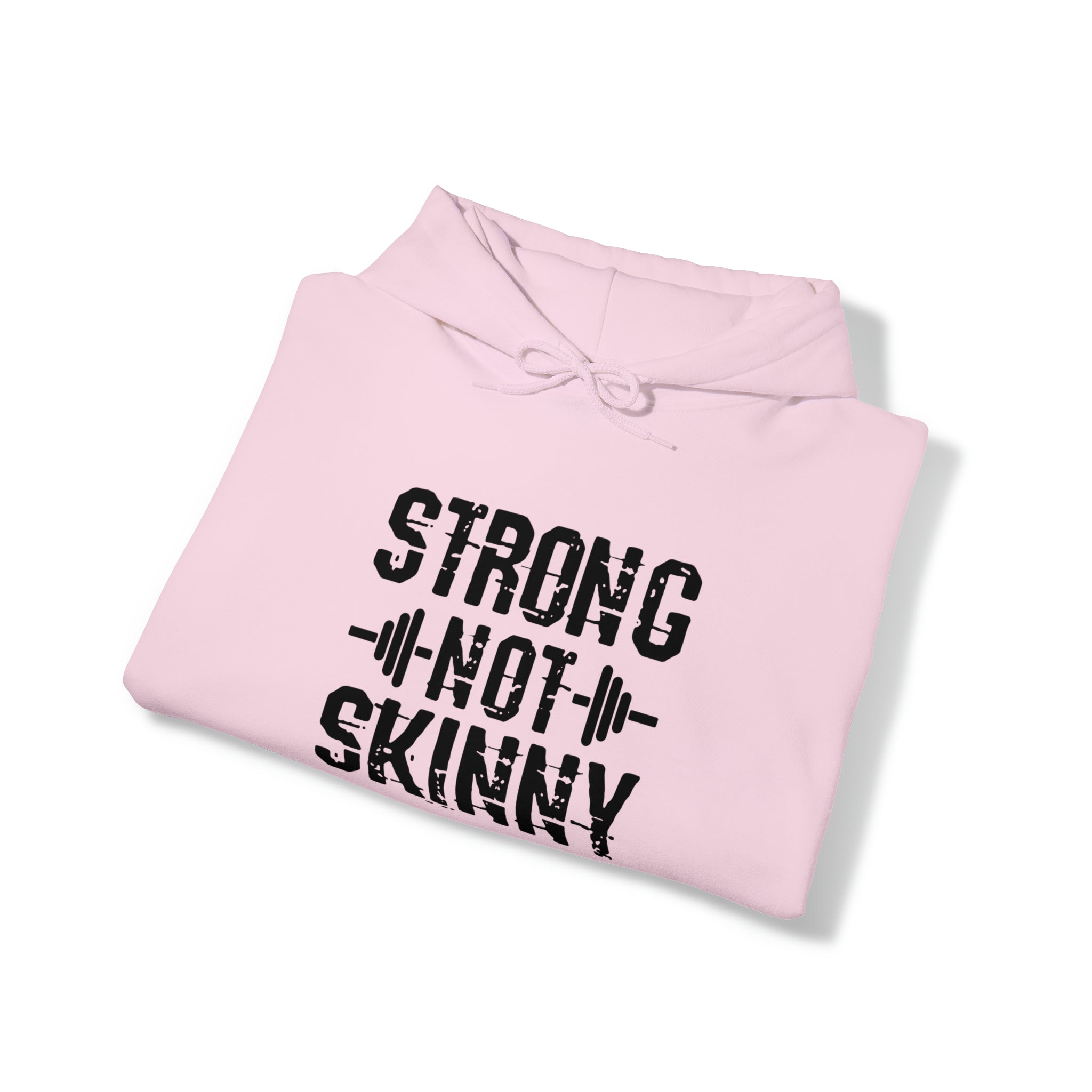 Strong Not Skinny - Unisex Heavy Blend Hooded Sweatshirt - Black Front Logo