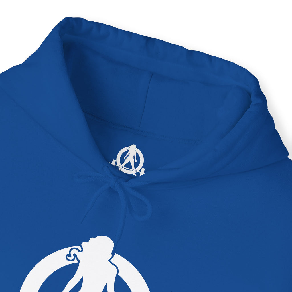 Cardio = Lift Weights Faster - Unisex Heavy Blend Hooded Sweatshirt - White Print on Front & Back