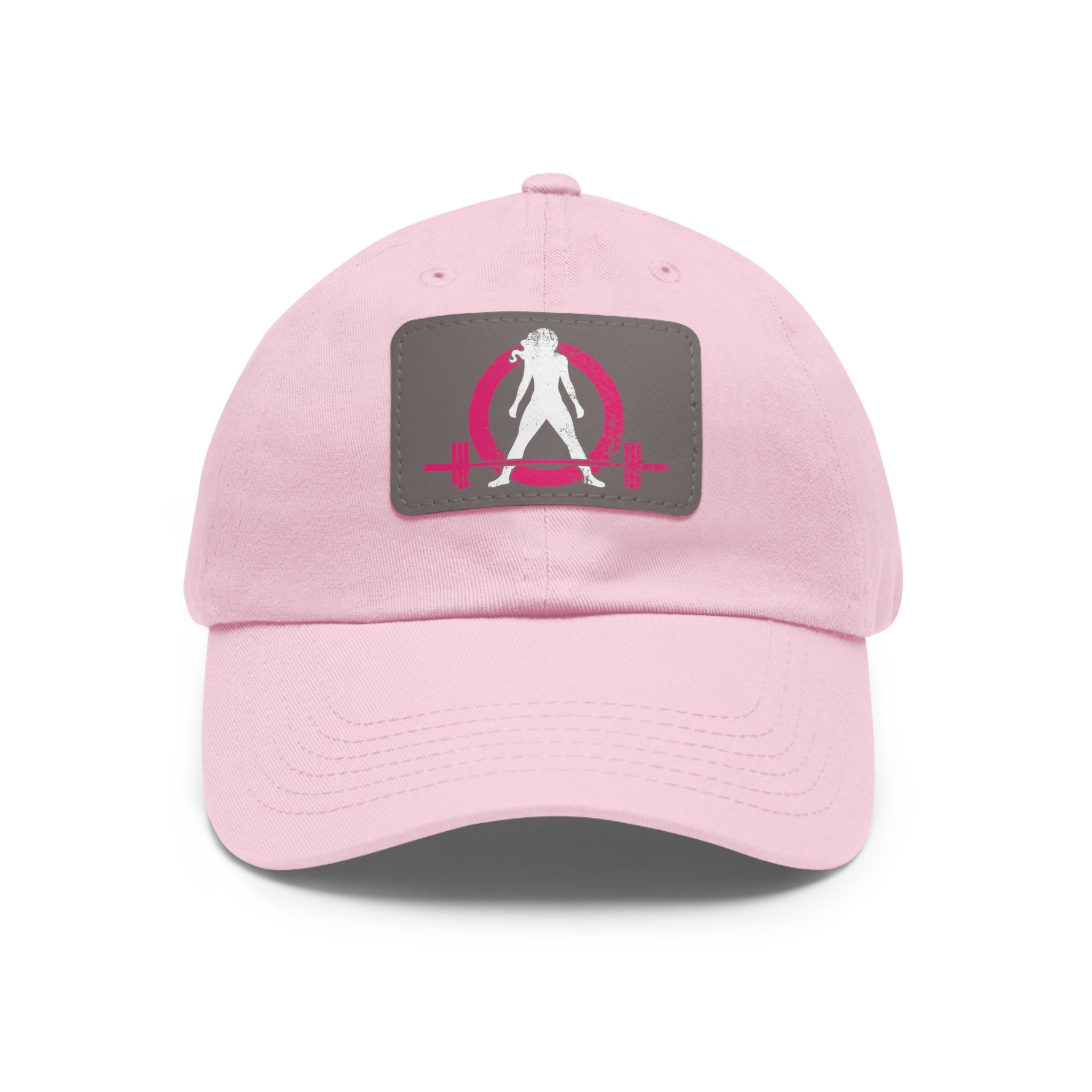Distressed - Dad Hat with Leather Patch (Rectangle) - Color Font