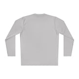 Lift Heavy Shit - Unisex Lightweight Long Sleeve Tee - White Logo Plain Back