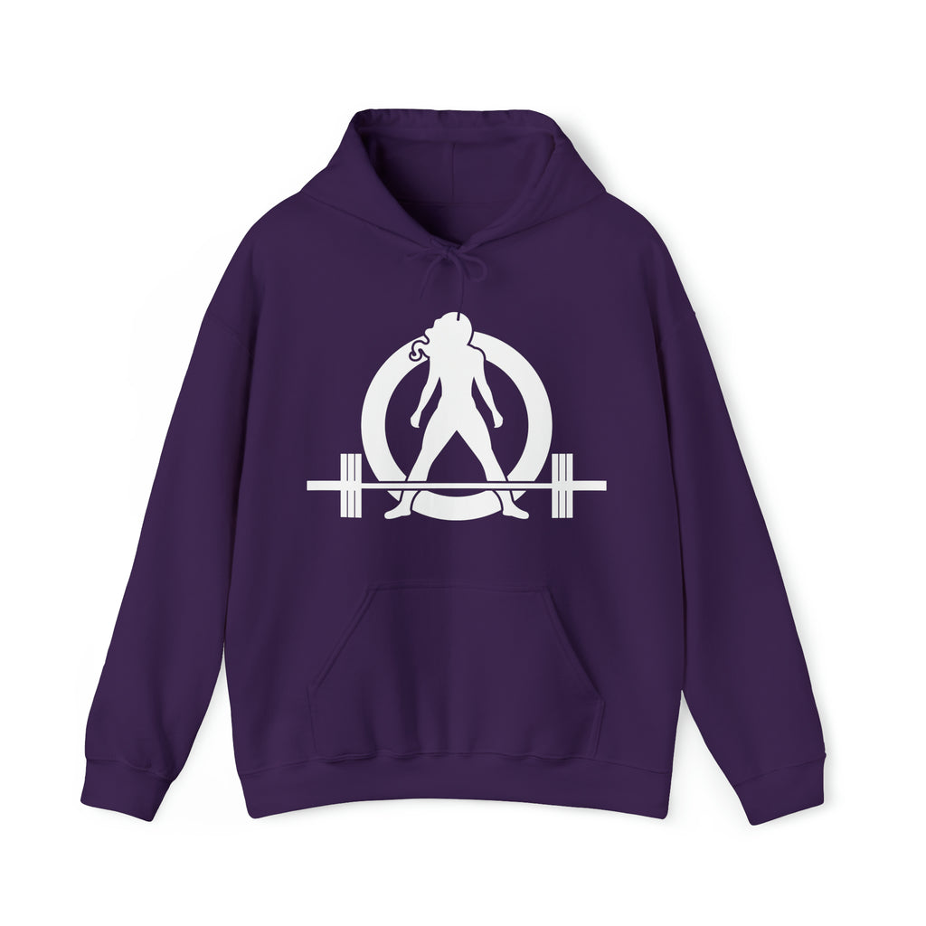 Kick Your Ass - Classic Logo White - Unisex Heavy Blend Hooded Sweatshirt (BEST SELLER)