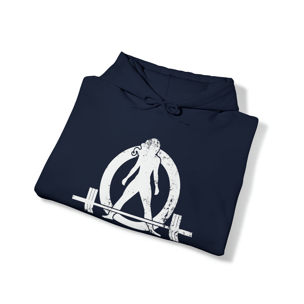 I Could Deadlift You. - Unisex Heavy Blend Hooded Sweatshirt - White Logo on Back
