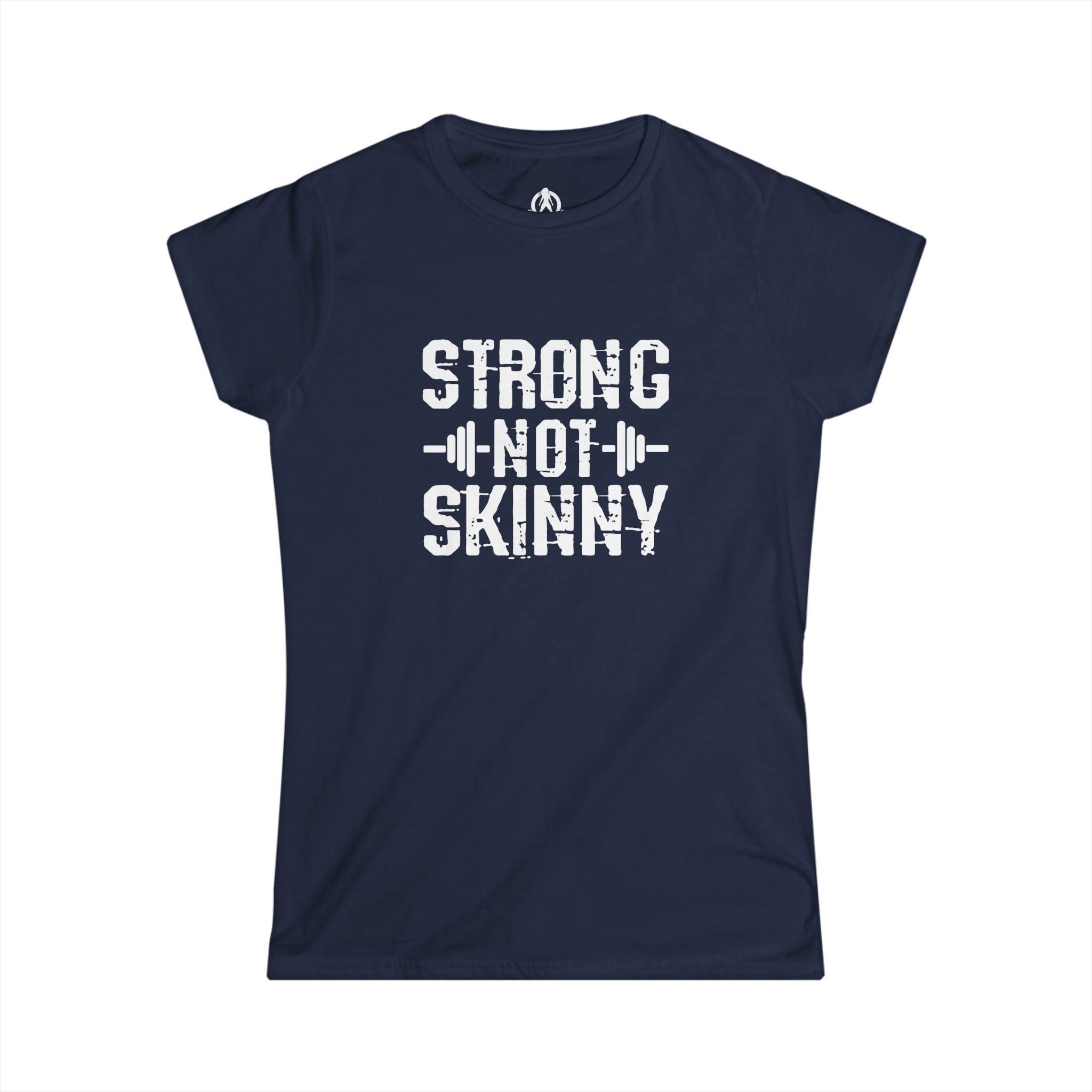 Strong Not Skinny – Women’s Softstyle Tee (Distressed Logo)
