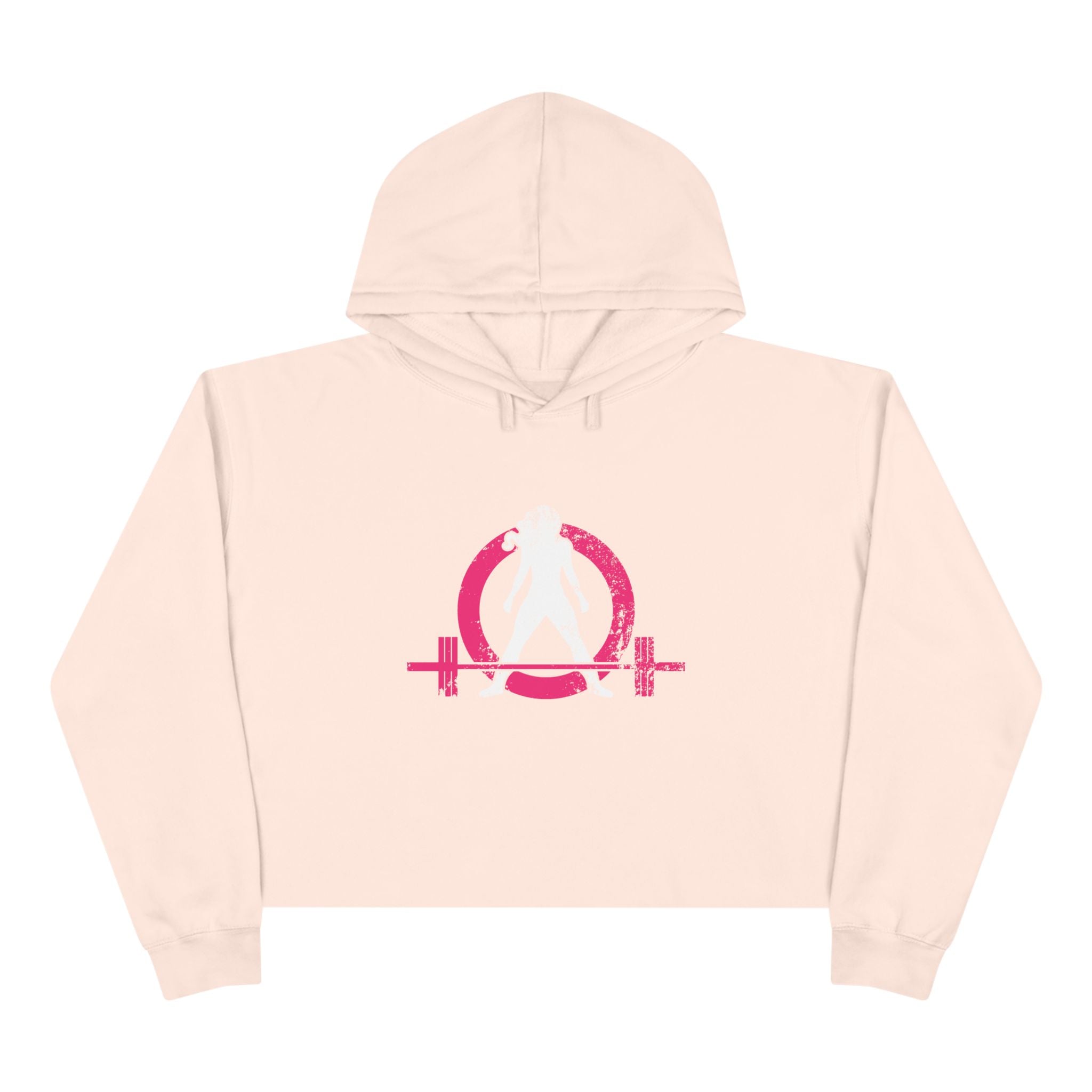 Empowered Crop Hoodie – For Strong Women Who Lift - Classic Logo