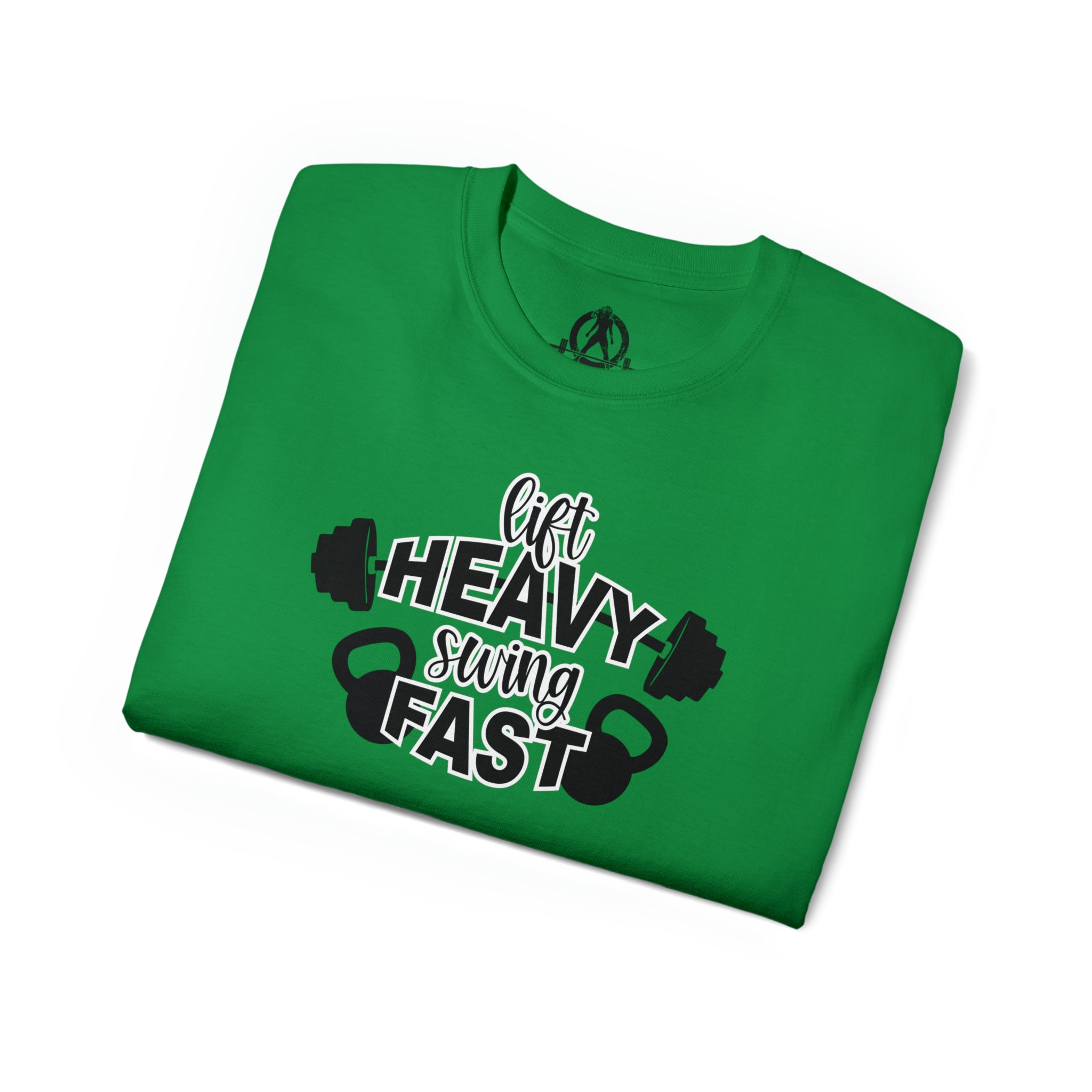 Lift Heavy Swing Fast - Unisex Ultra Cotton Tee - Black Logo