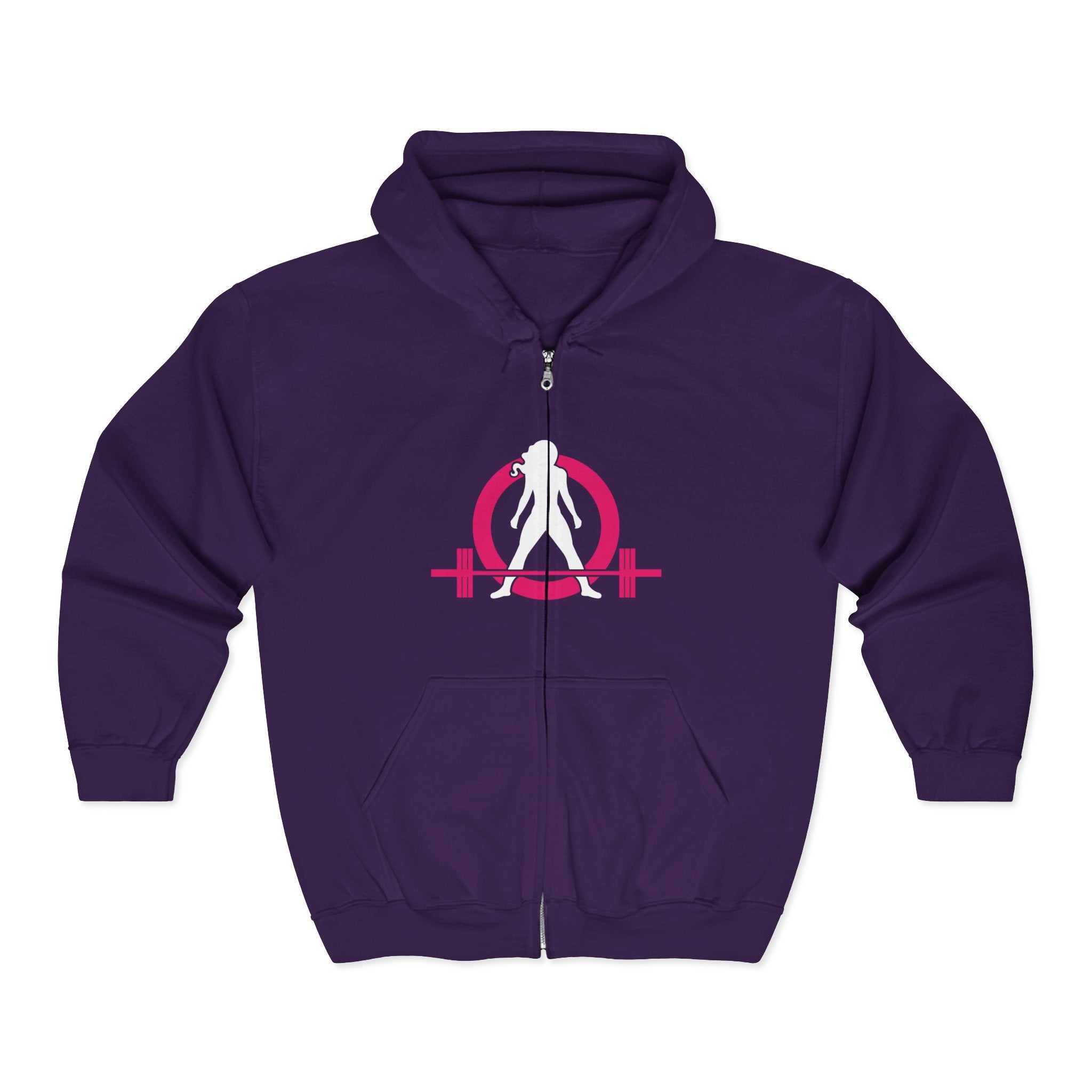 Unisex Heavy Blend™ Full Zip Hooded Sweatshirt - Classic Dark Logo