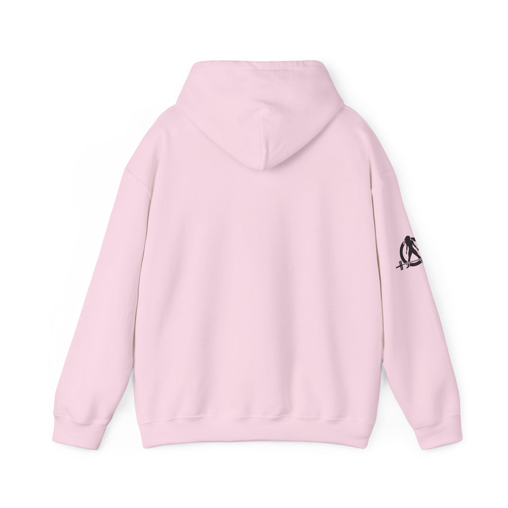 Lift Heavy Run Fast - Unisex Heavy Blend Hooded Sweatshirt  - Front Black Logo