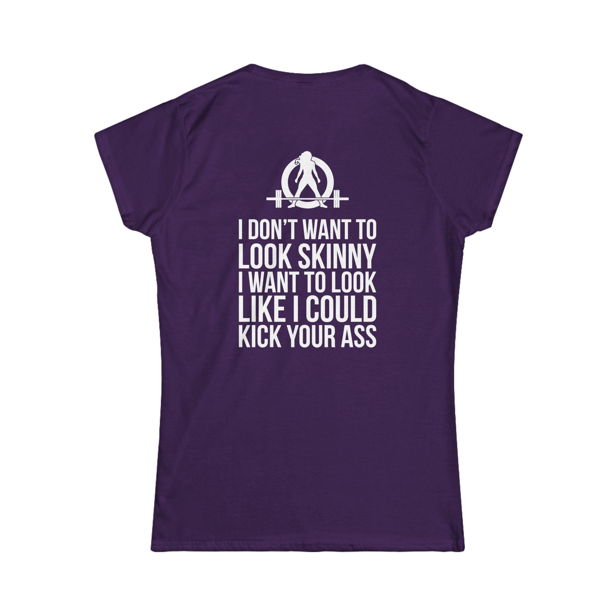 Kick Your Ass - Women's Softstyle Tee - White Logo - V2