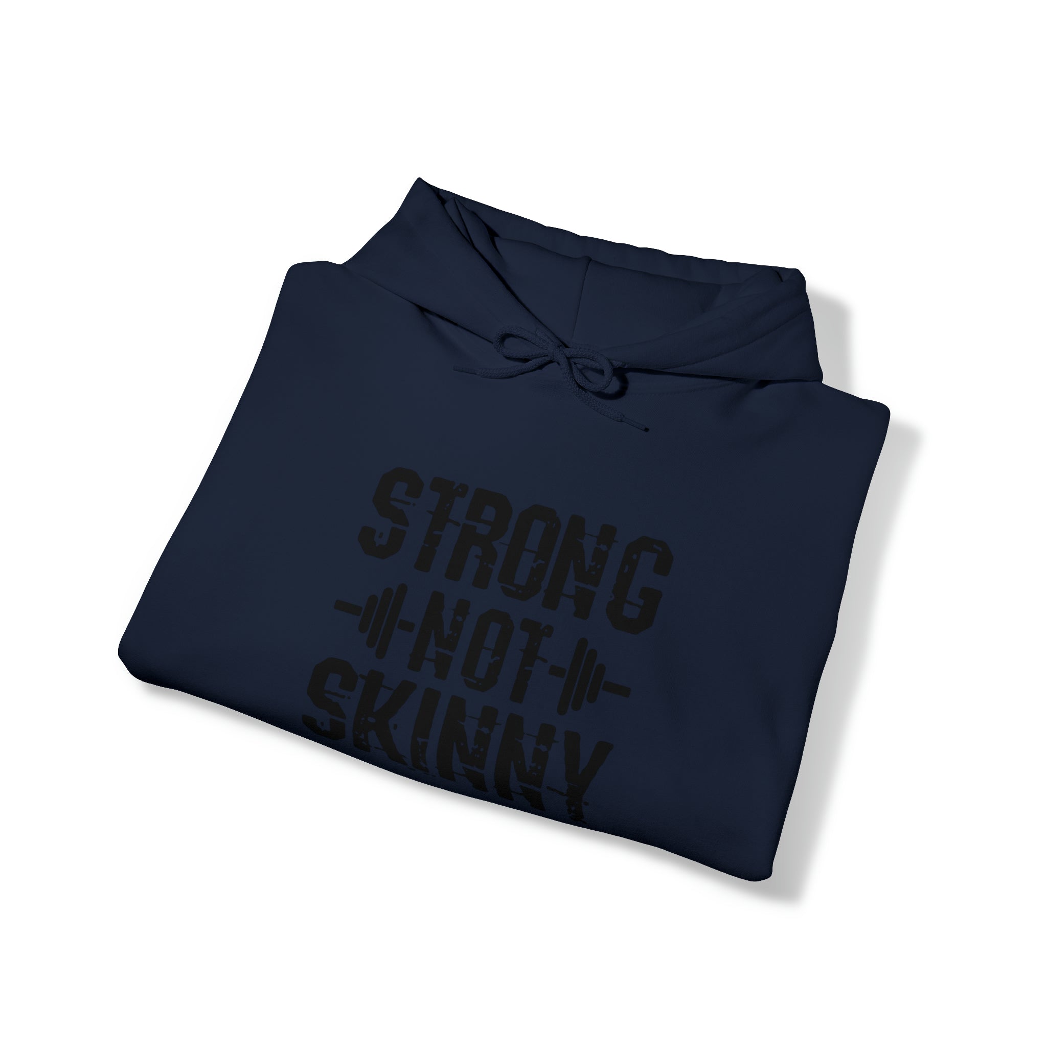 Strong Not Skinny - Unisex Heavy Blend Hooded Sweatshirt - Black Front Logo