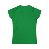 Women's Softstyle Tee - Distressed Color Logo - Plain Back