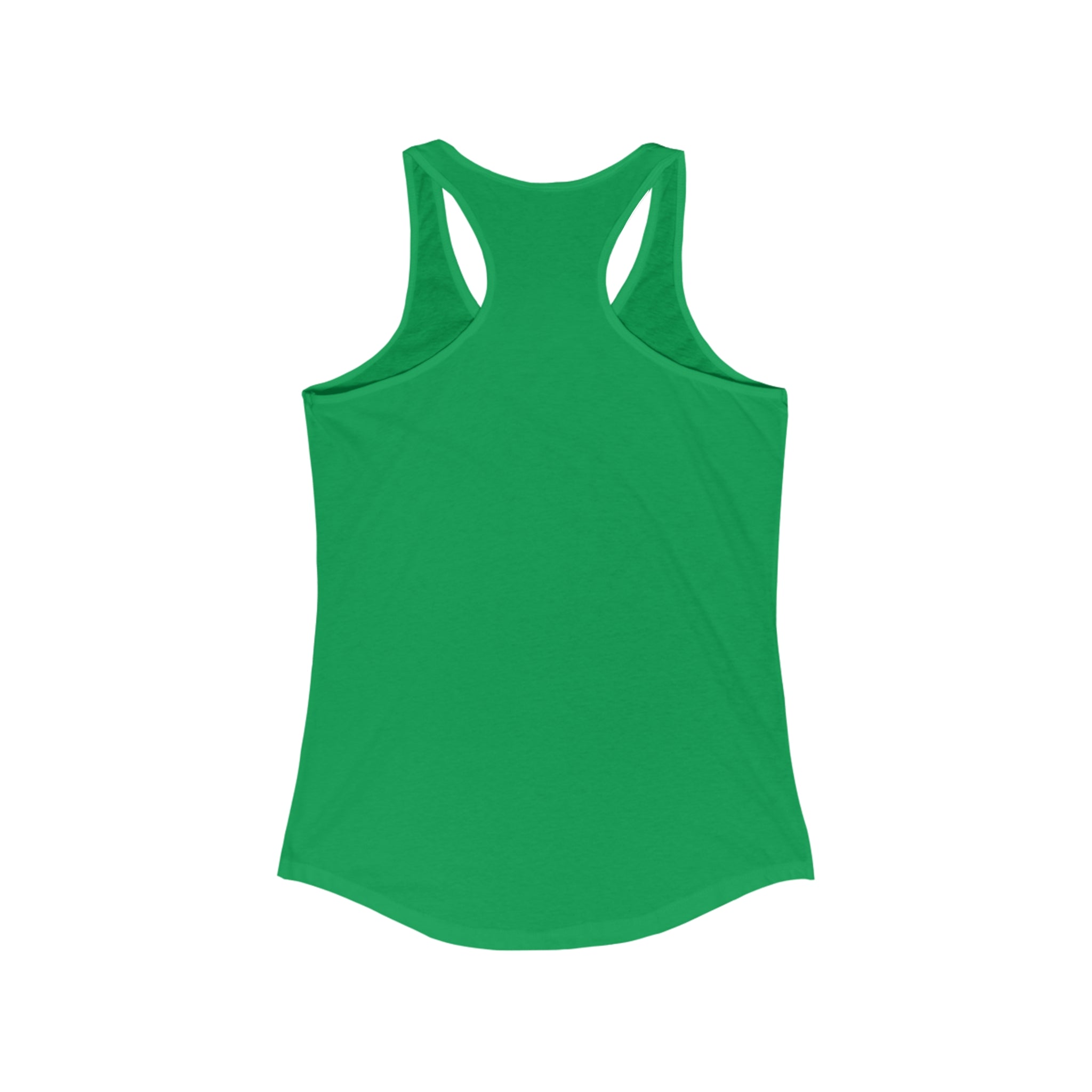 Coffee & Barbells - Women's Ideal Racerback Tank - Black Logo Plain Back