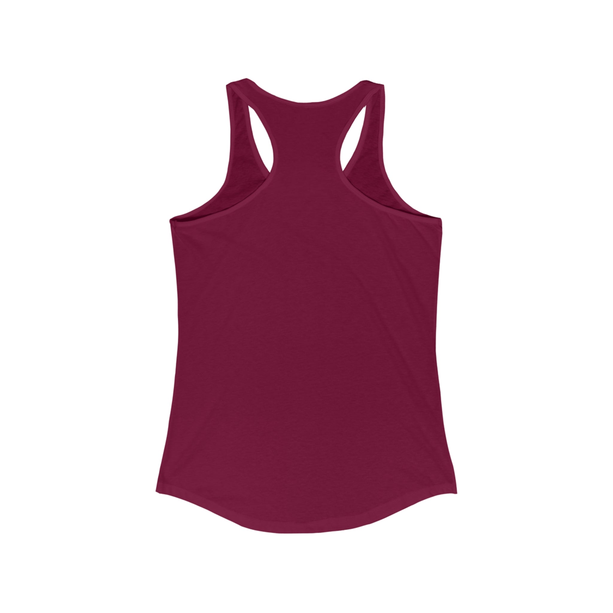 Coffee & Barbells - Women's Ideal Racerback Tank - Black Logo Plain Back
