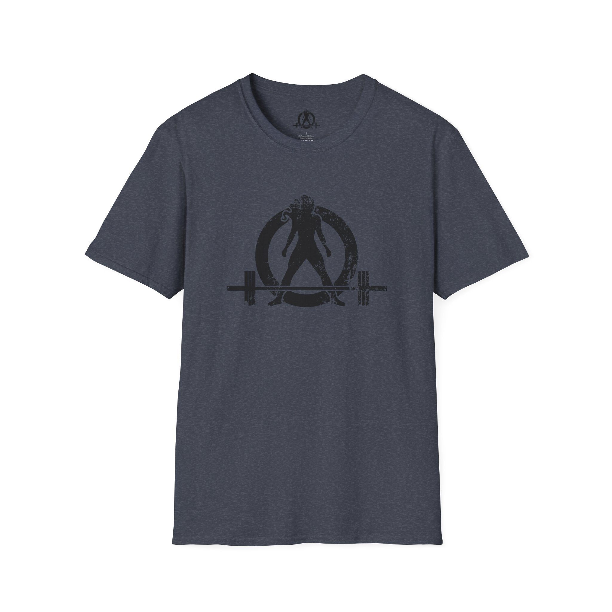 Unisex Softstyle T-Shirt - Black Distressed Logo - Plain Back (BEST SELLER)