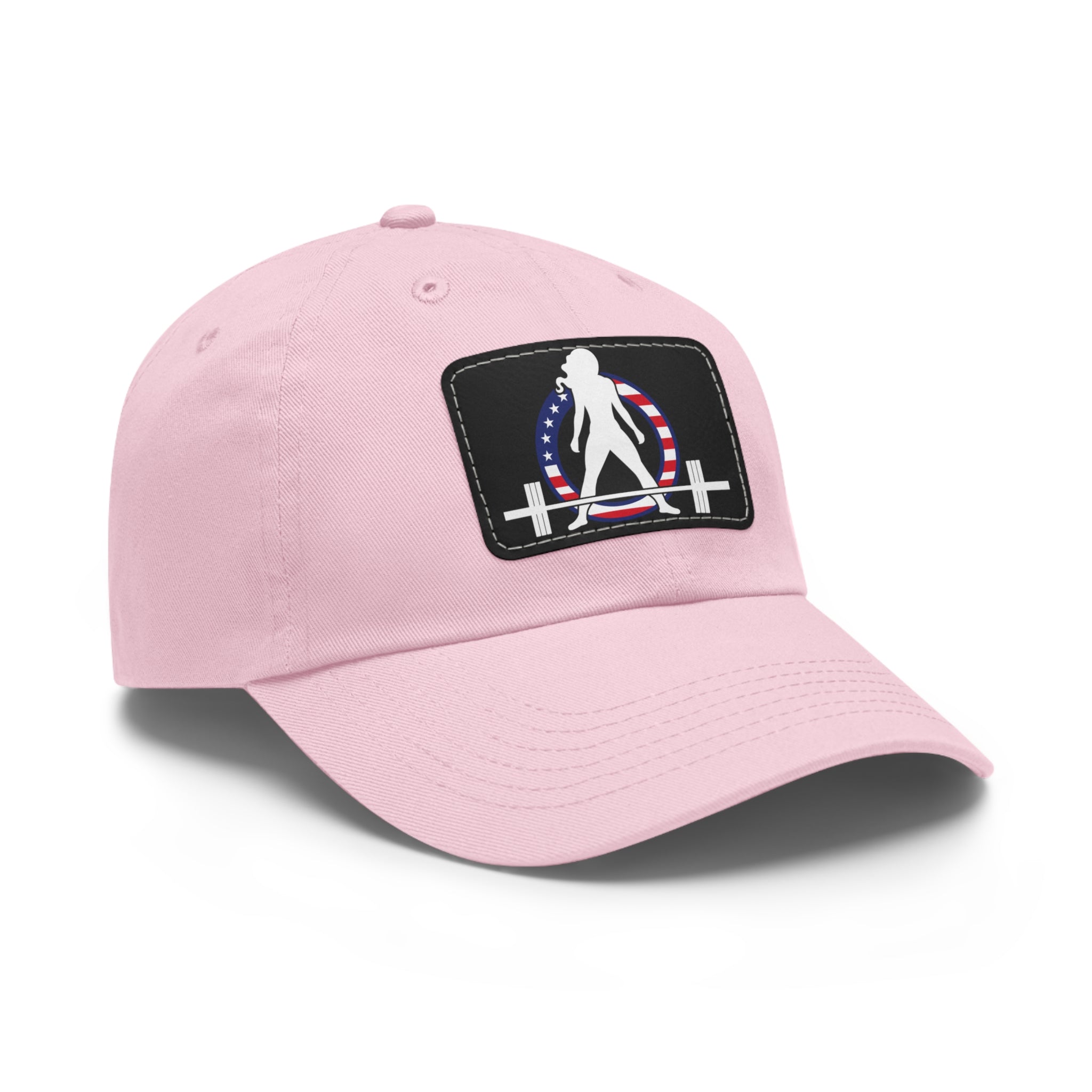 Dad Hat with Leather Patch (Rectangle) - USA Dark Logo