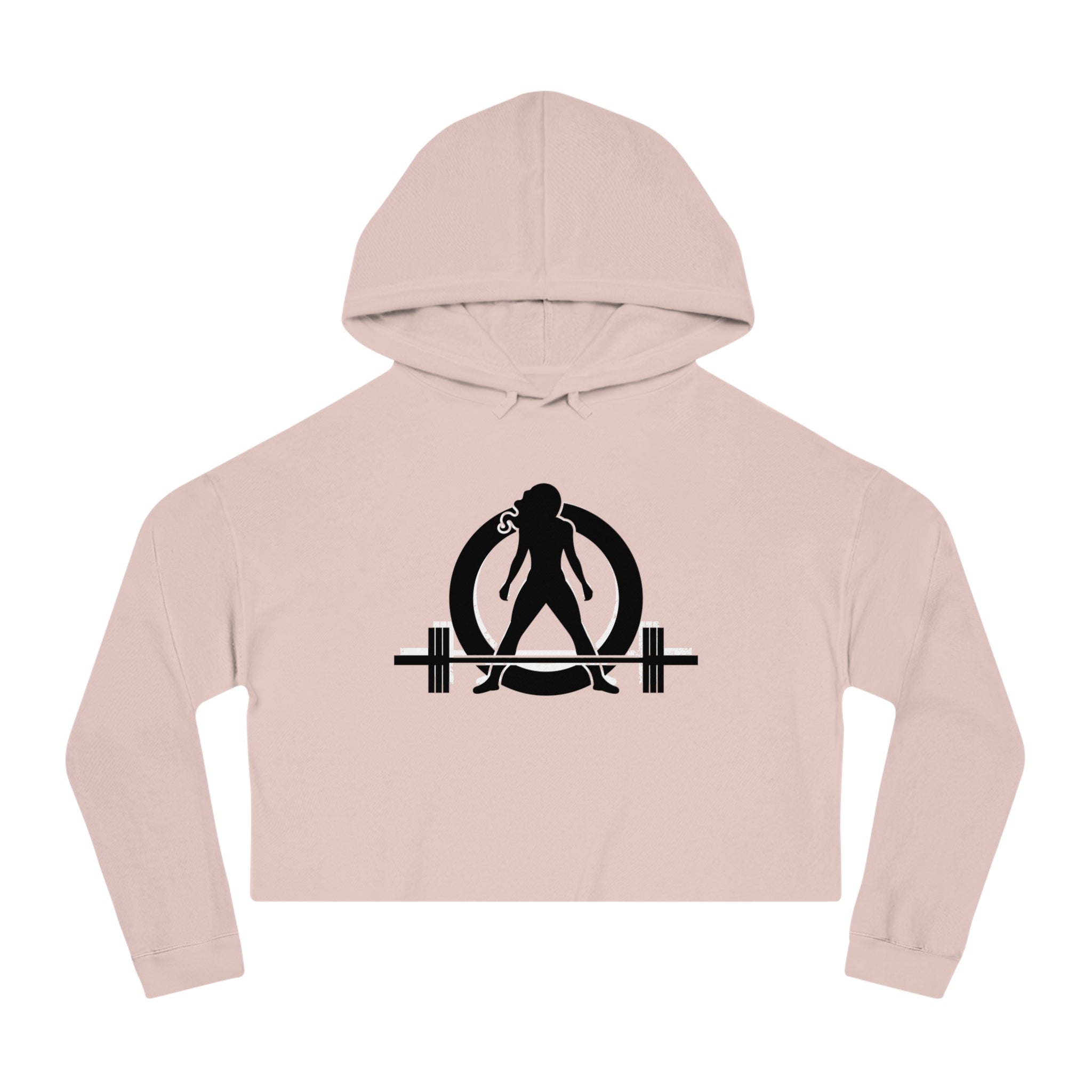 Women’s Cropped Hooded Sweatshirt - Black Classic Logo