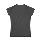 Lift Heavy Run Fast - Women's Softstyle Tee - Black Front Logo