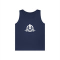 I DON’T WANT TO LOOK SKINNY I WANT TO LOOK LIKE I CAN KICK YOUR ASS – WWLW White Logo Unisex Heavy Cotton Tank Top