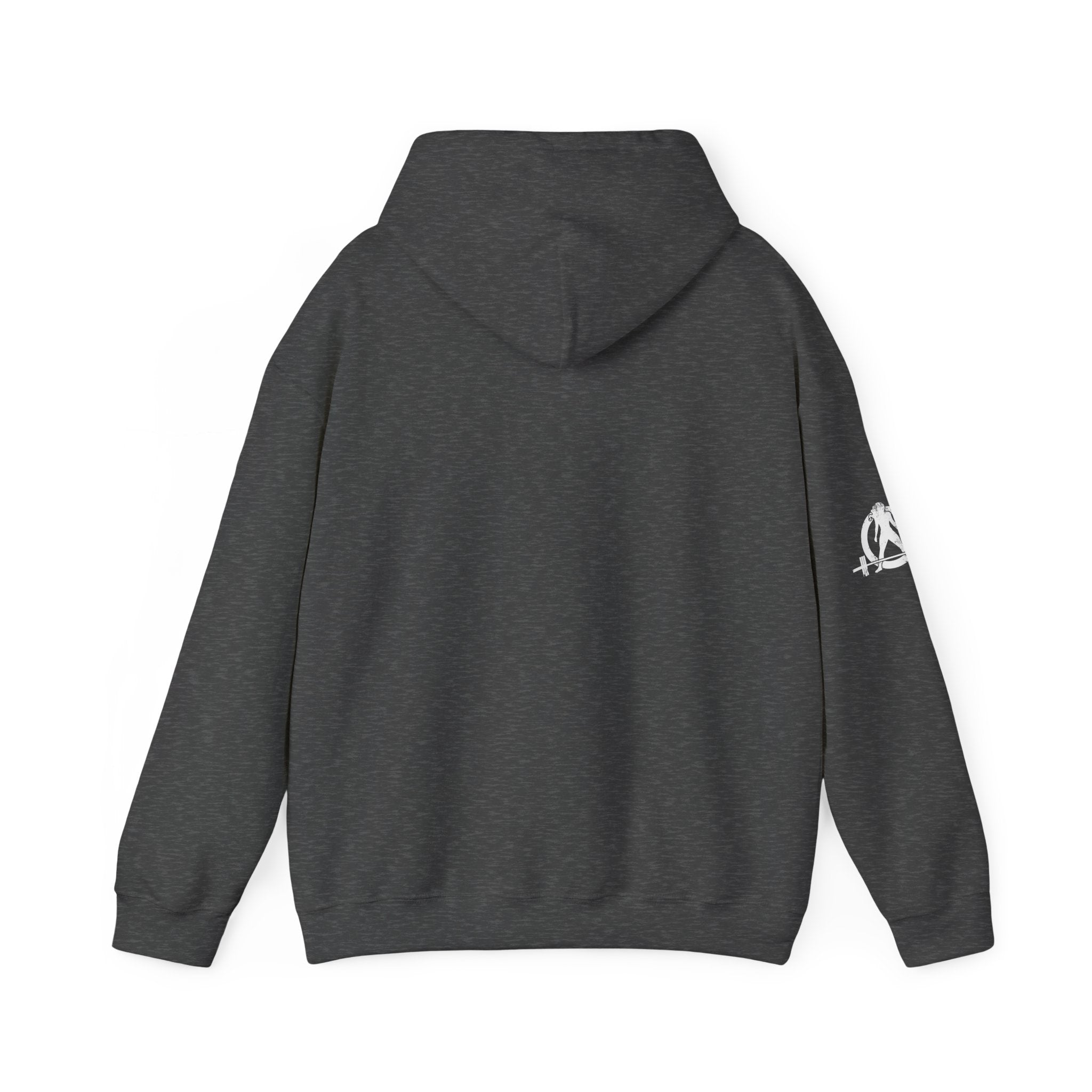 Lift Like.A Girl - Unisex Heavy Blend Hooded Sweatshirt - White Logo on Front & Right Sleeve
