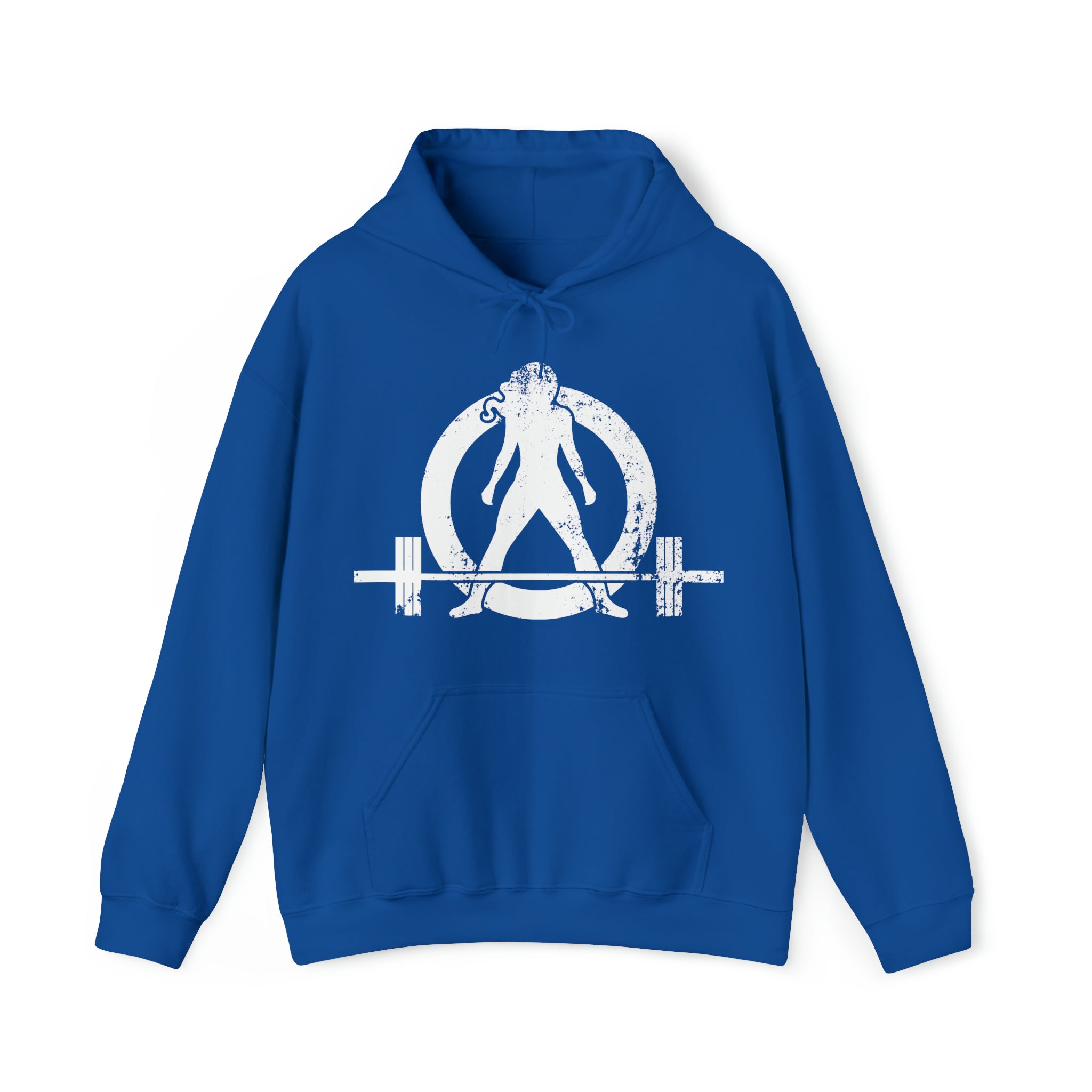 Kick Your Ass - Distressed White Logo  - Unisex Heavy Blend Hooded Sweatshirt (BEST SELLER)