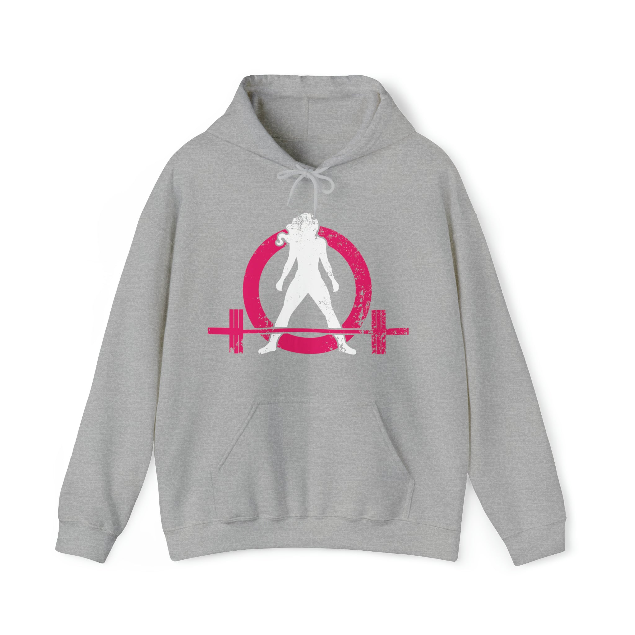 Classic Hoodie (Best Seller) - Unisex Heavy Blend Hooded Sweatshirt - Color Distressed Logo - Plain Back