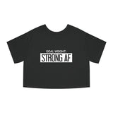 Goal Weight Strong AF - Champion Women's Heritage Cropped T-Shirt - Print on Front & Back