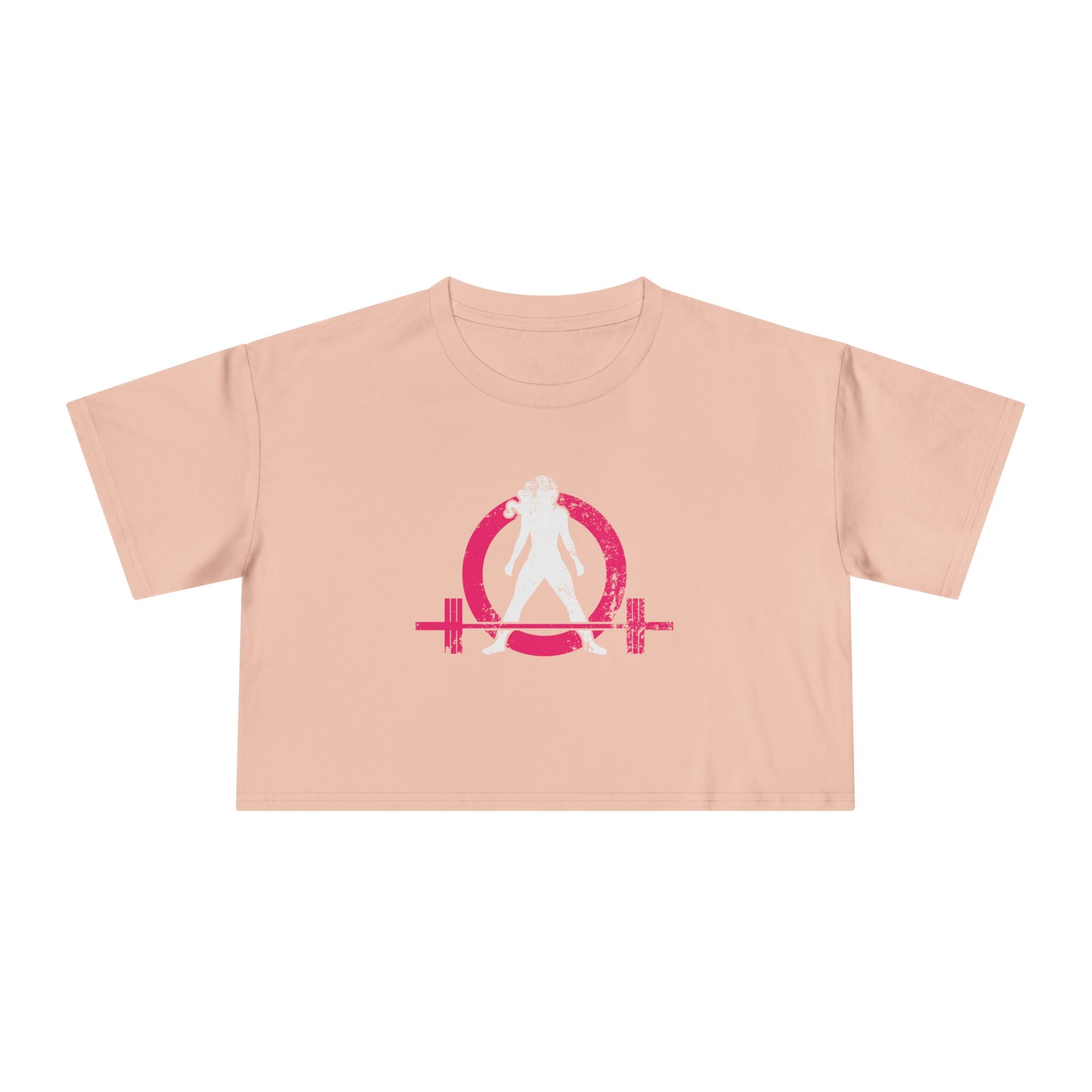 Crop Tee - Distressed Color Logo