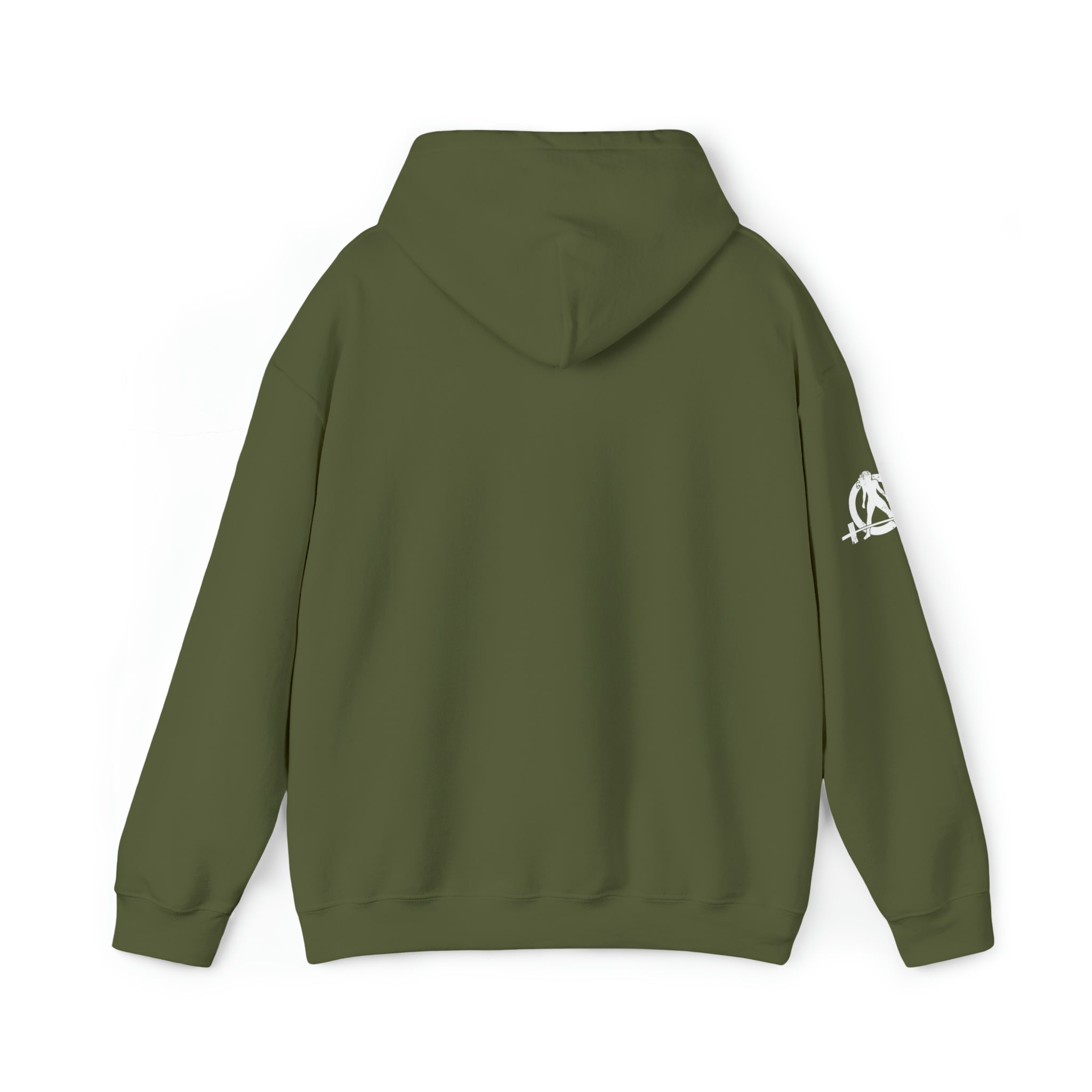 I Could Deadlift You. - Unisex Heavy Blend Hooded Sweatshirt - White Logo - Right Shoulder - Plain Back