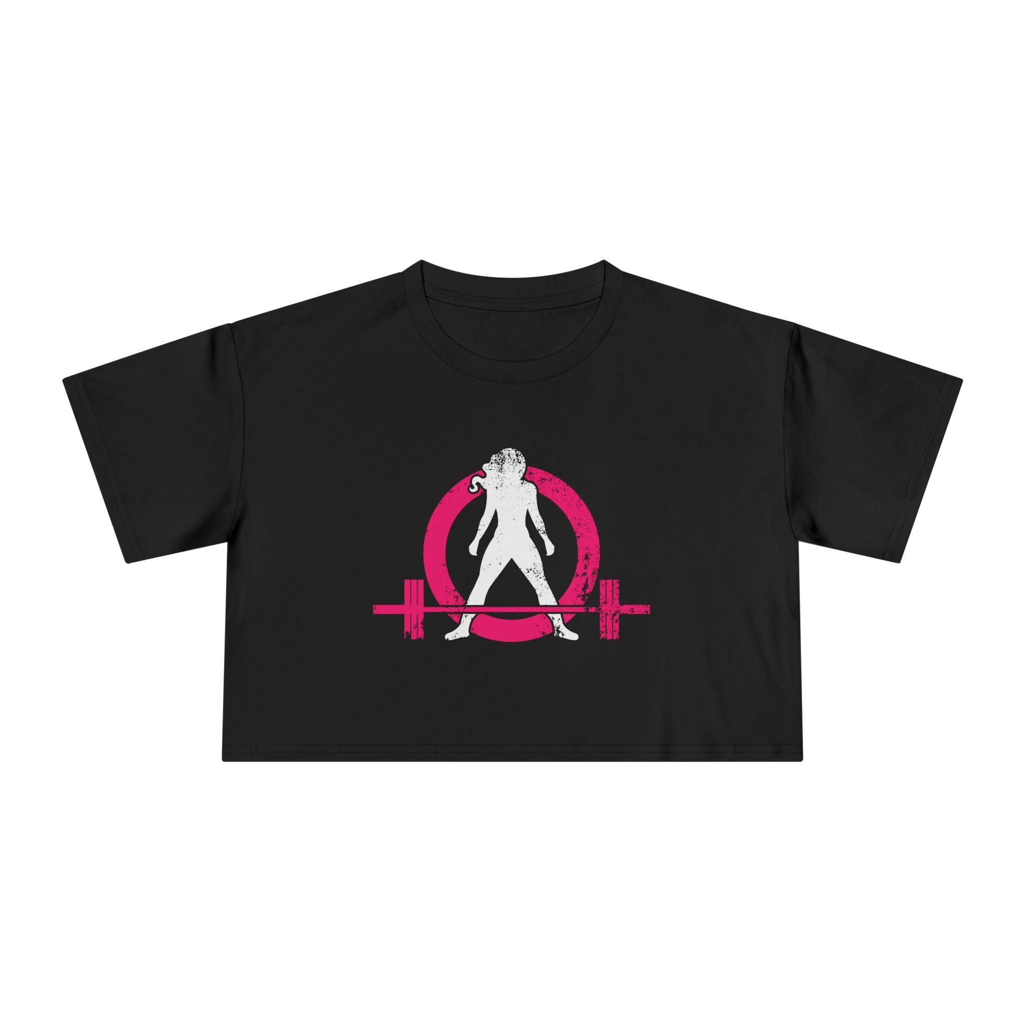 Crop Tee - Distressed Color Logo