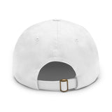 USA Barbell - Dad Hat with Leather Patch (Rectangle) - White Logo V2