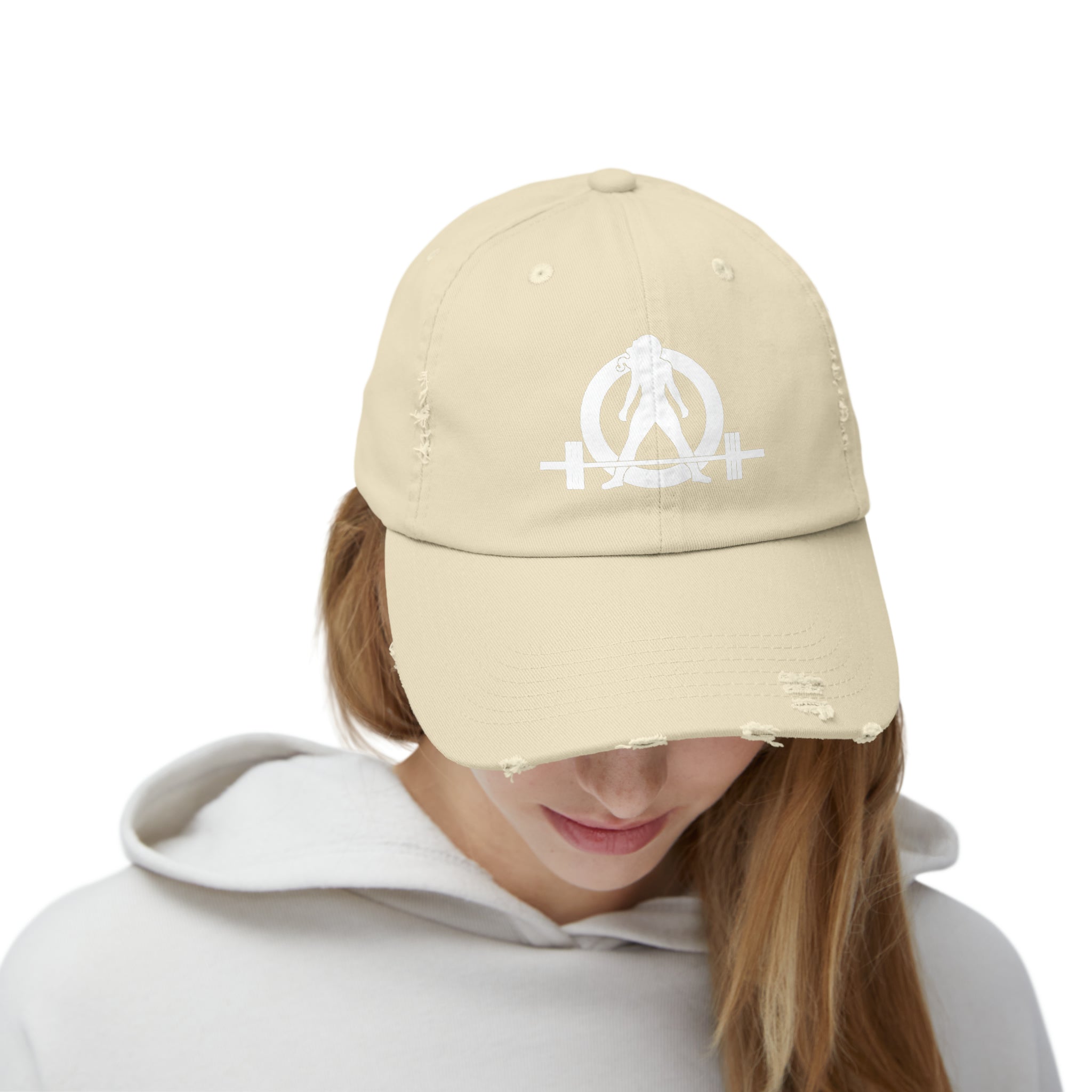 Unisex Distressed Cap - White Distressed Logo