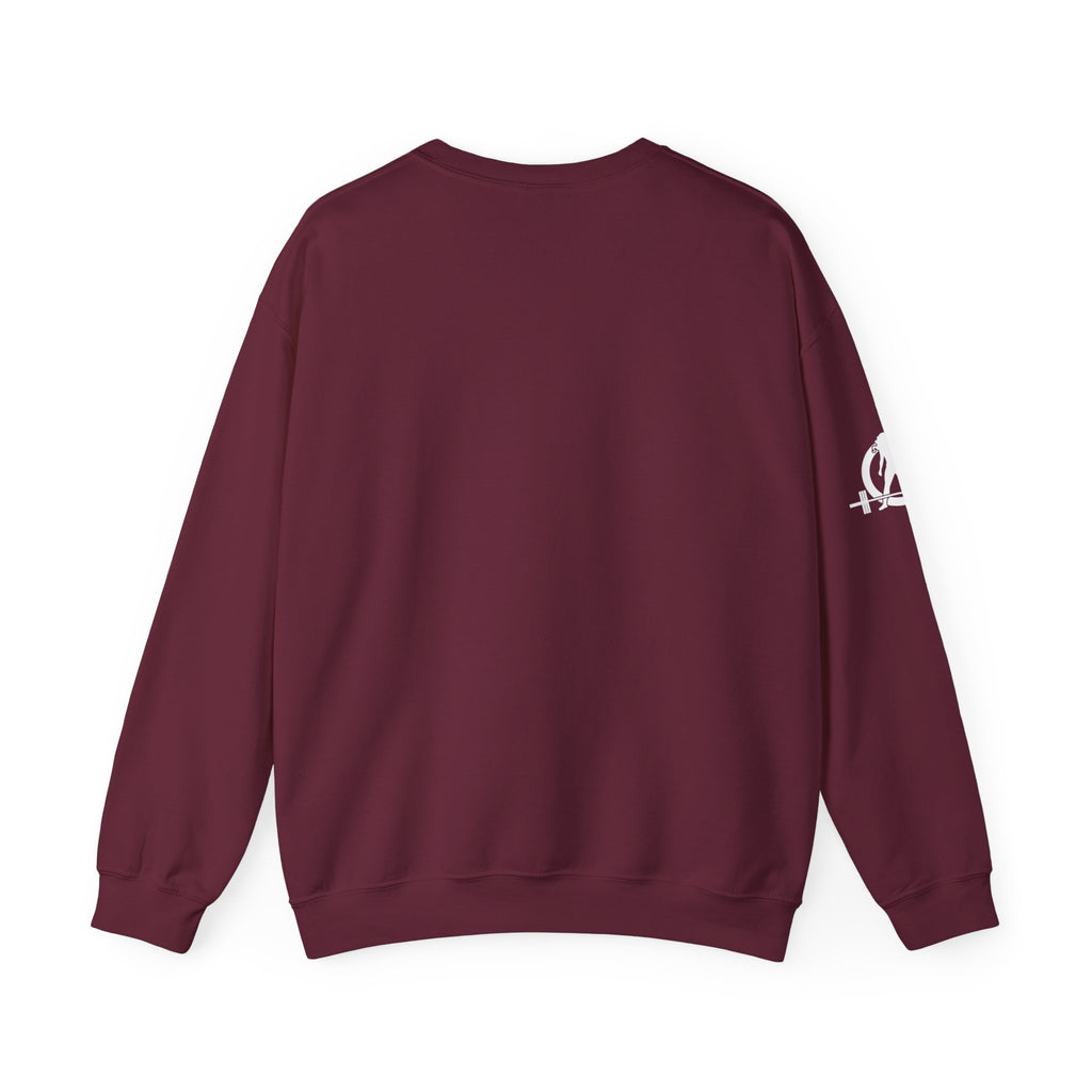 Cardio = Lift Weights Faster - Unisex Heavy Blend™ Crewneck Sweatshirt - Front  Logo
