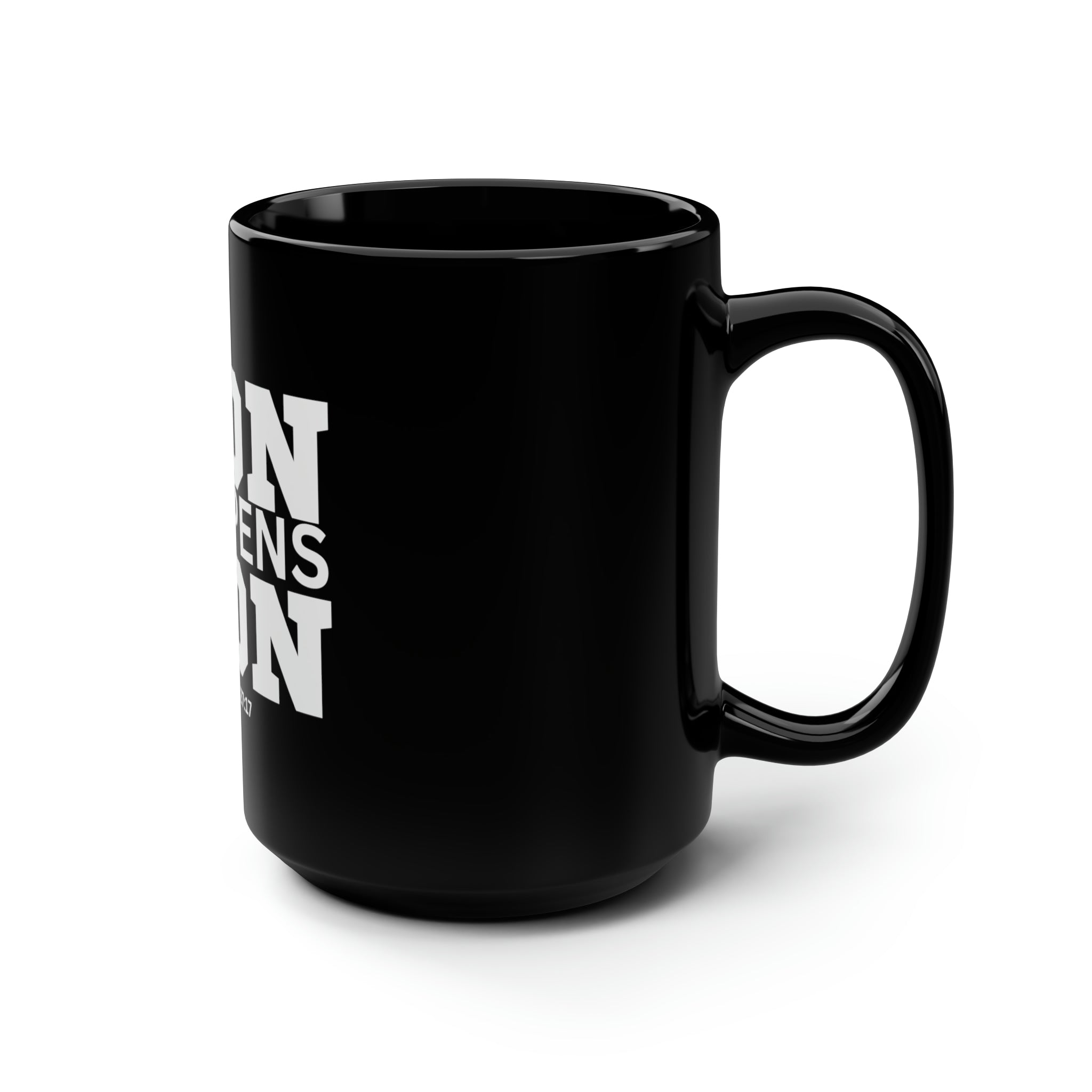 Iron Sharpens Iron. - Black Mug, 15oz