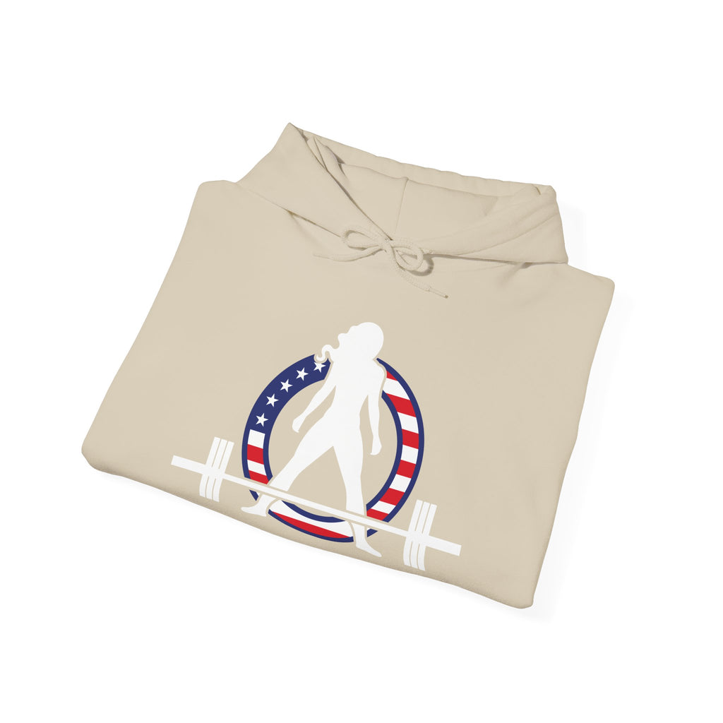 USA Logo - Unisex Heavy Blend Hooded Sweatshirt - USA Logo Dark - Plain Back