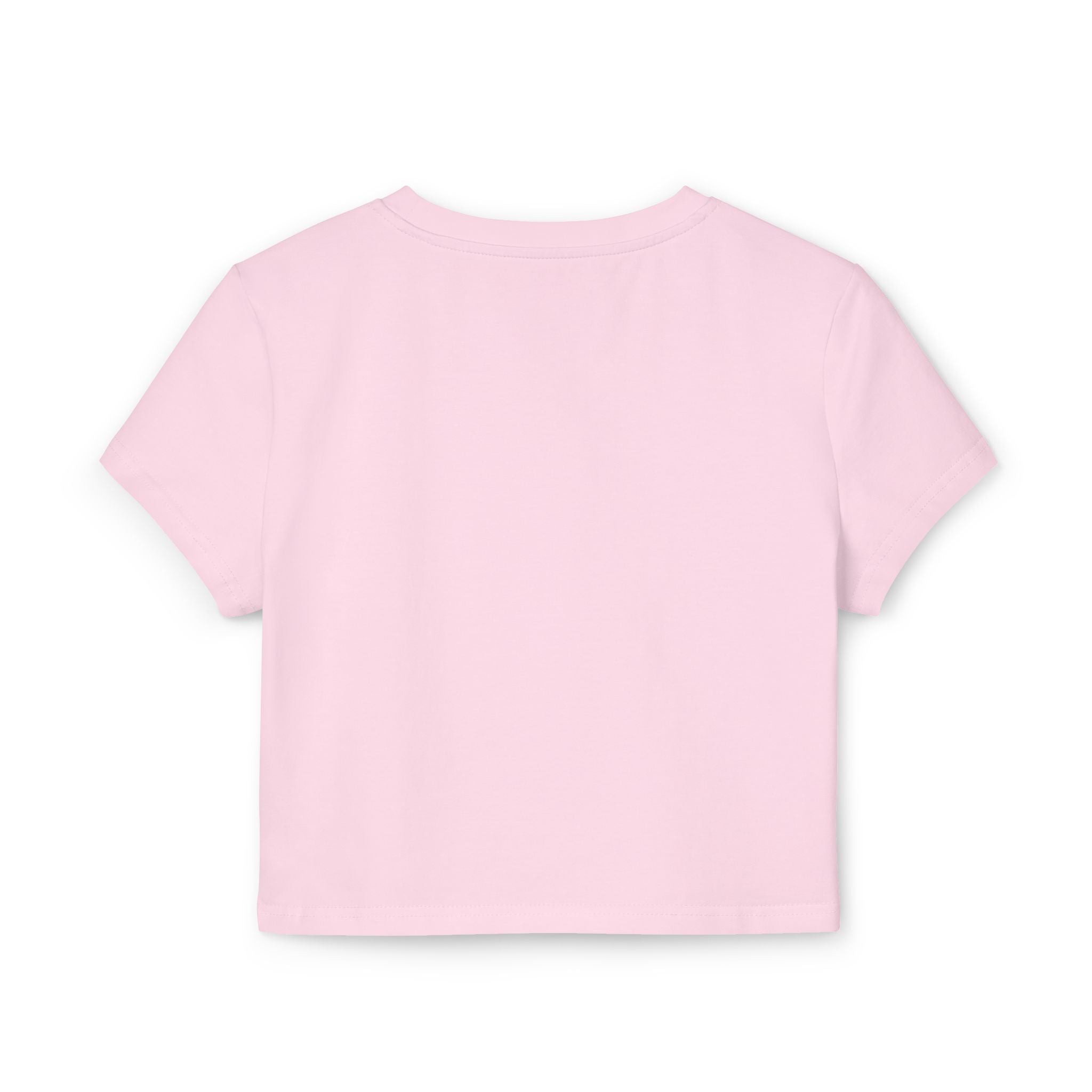 Women's Baby Tee - White Distressed Logo - Halloween Graveyard