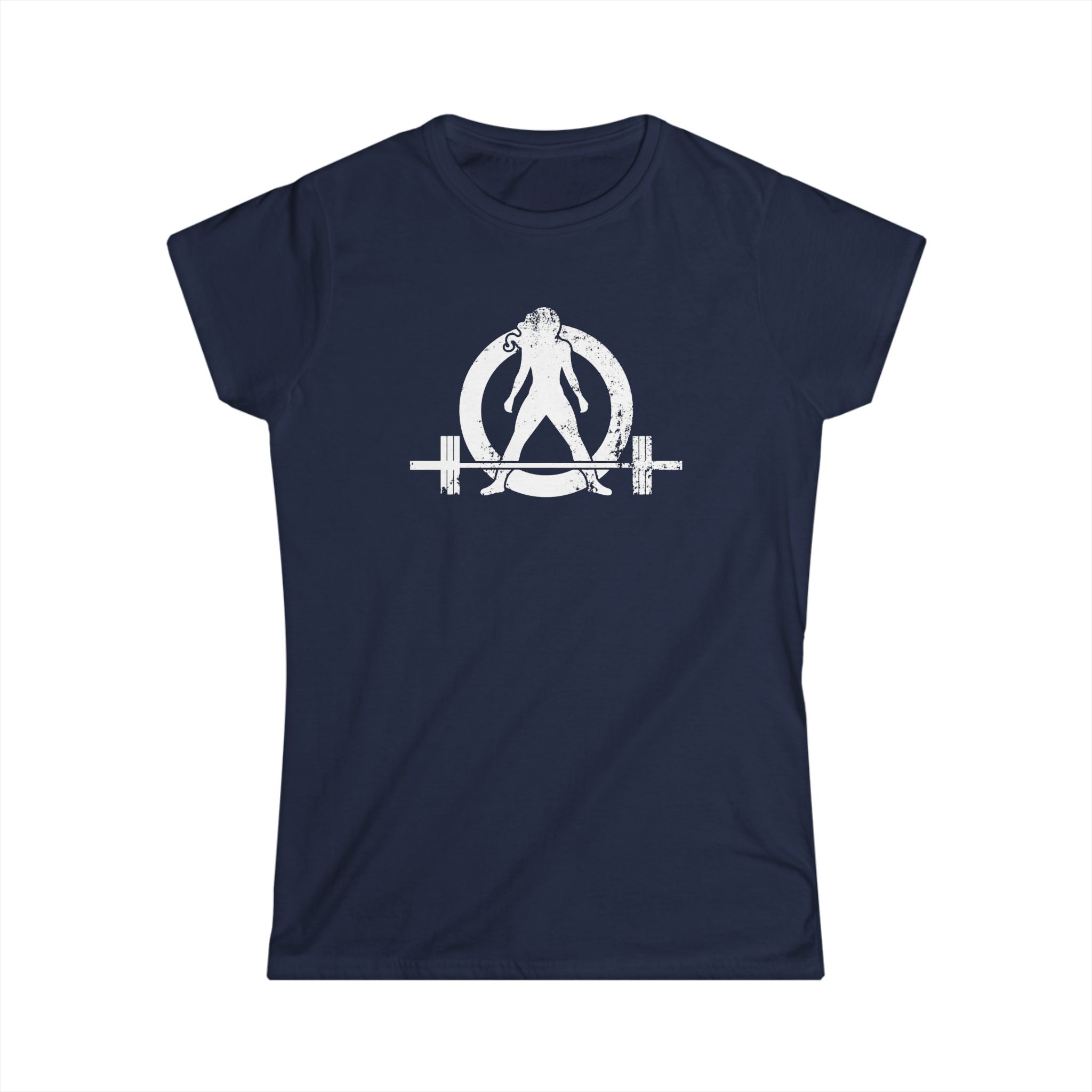 I Could Deadlift You - Women's Softstyle Tee - Black - Back Logo on Back