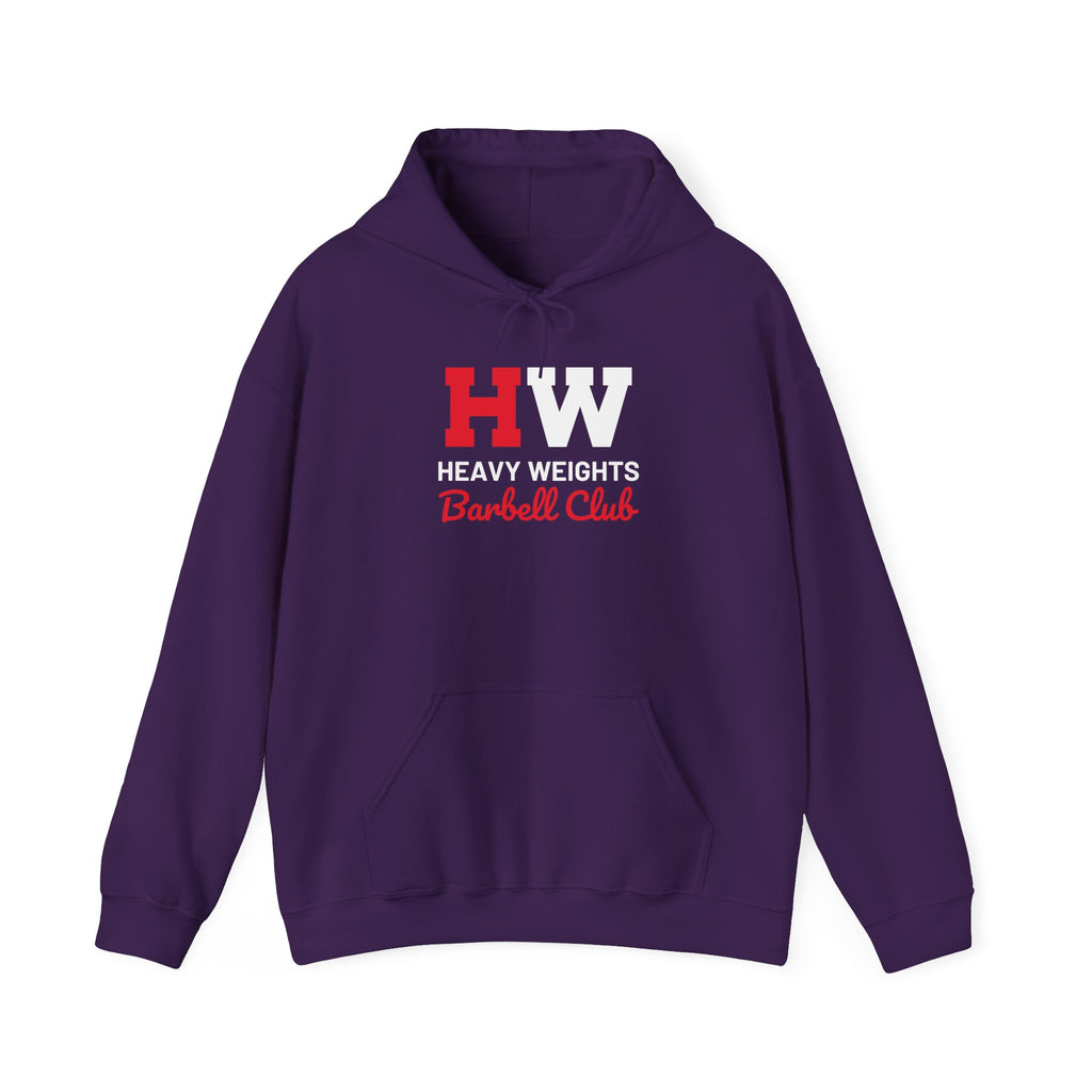 Heavy Weights Barbell Club  - Unisex Heavy Blend Hooded Sweatshirt  - Front Logo