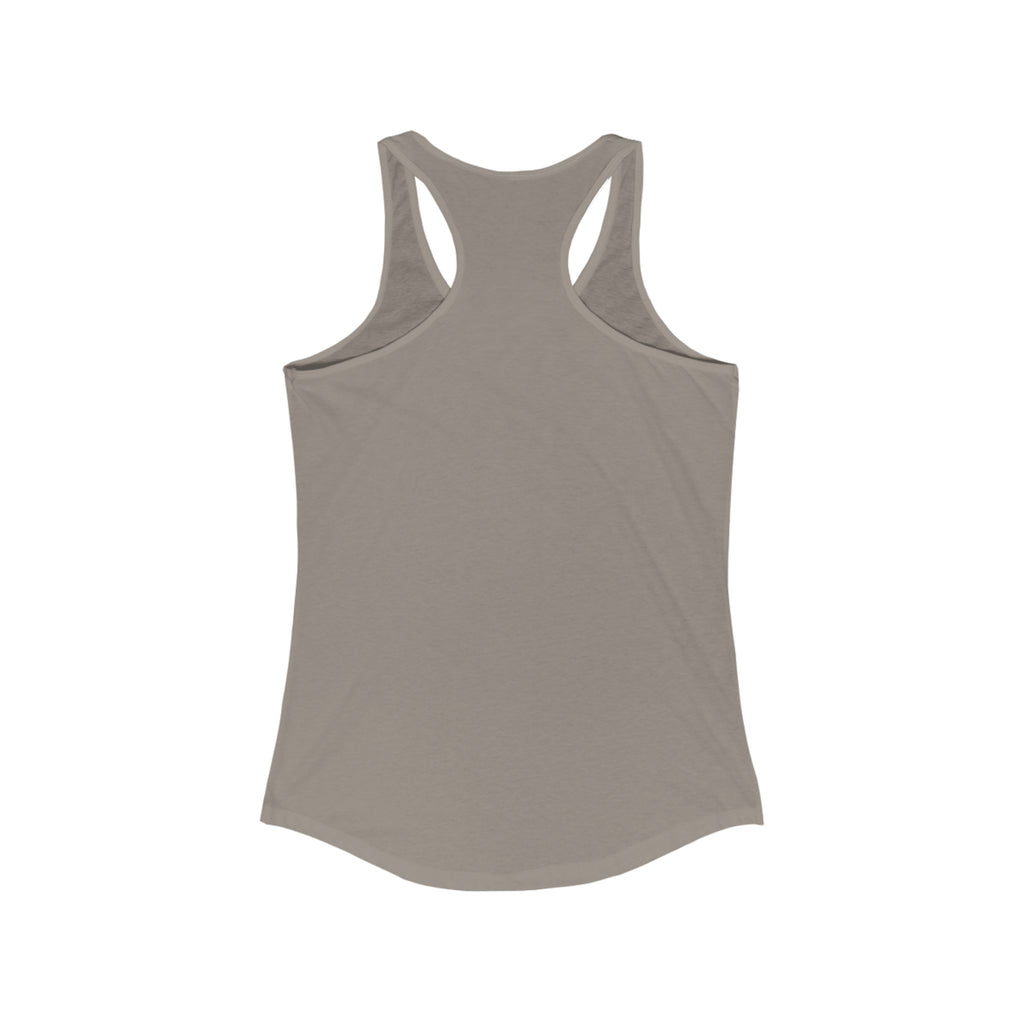 45 + 45 = 135 - Women's Ideal Racerback Tank - White Print Front
