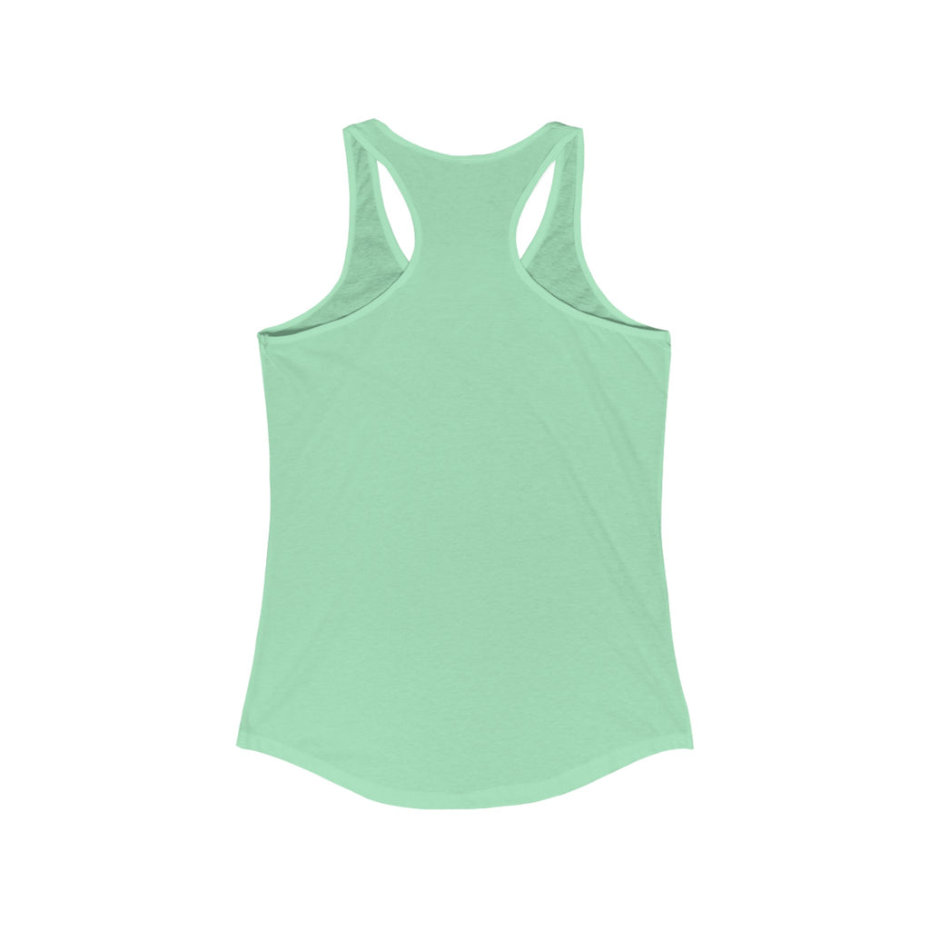 45 + 45 = 135 - Women's Ideal Racerback Tank - White Print Front