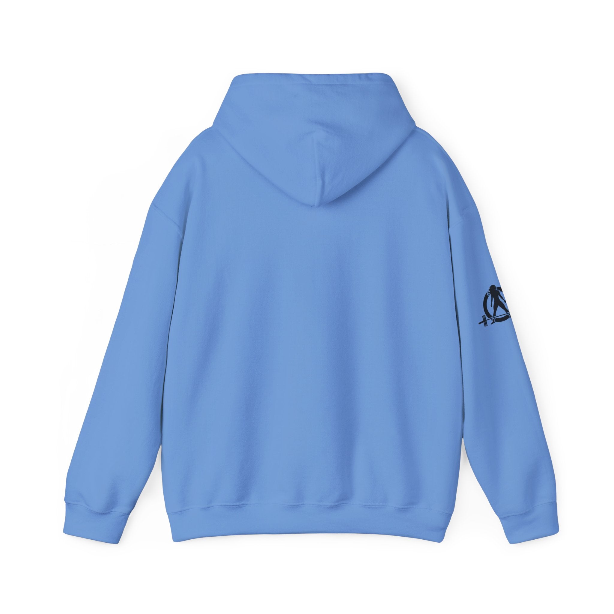 Lift Heavy Run Fast - Unisex Heavy Blend Hooded Sweatshirt  - Front Black Logo
